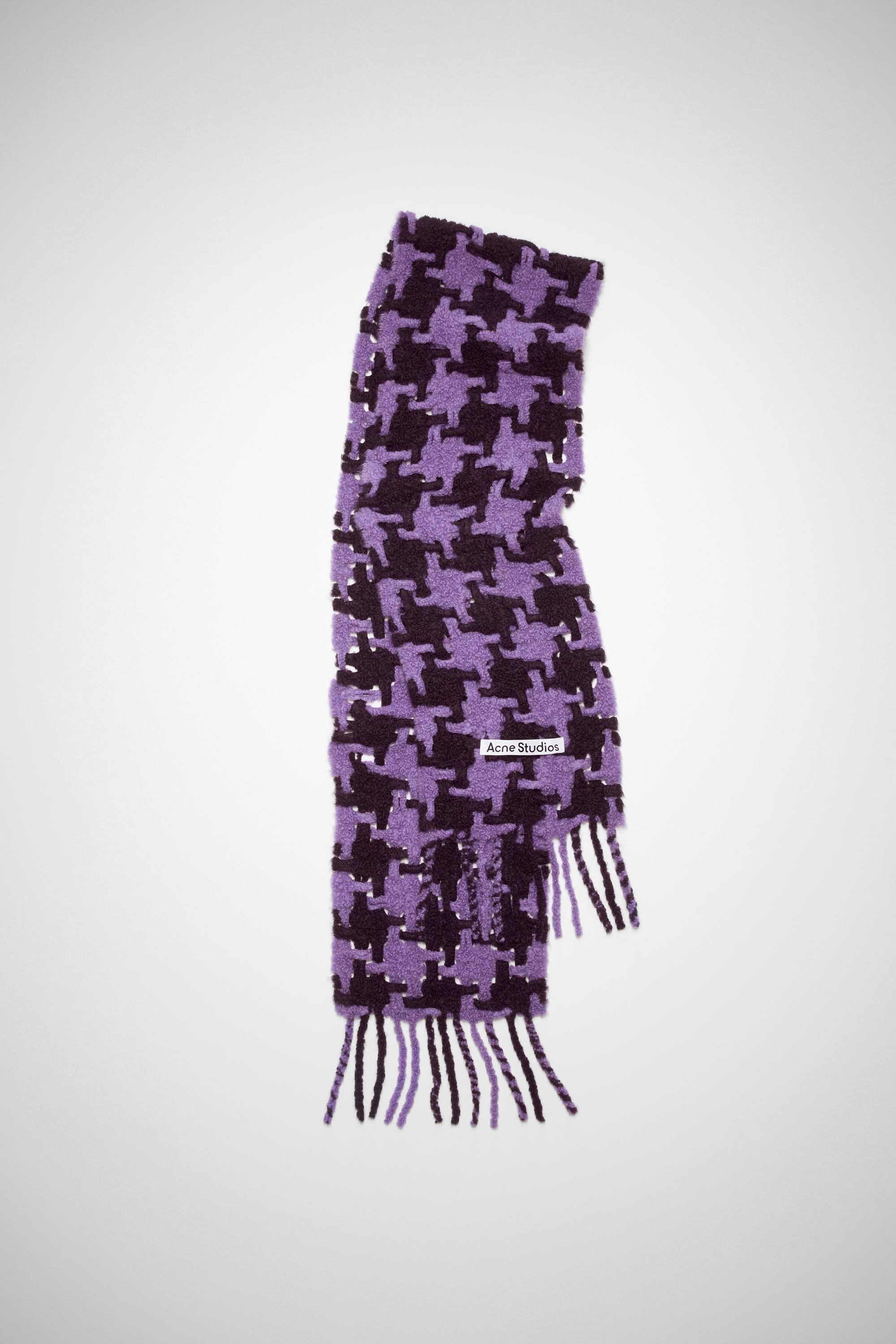 Houndstooth scarf - Lilac/burgundy - 1