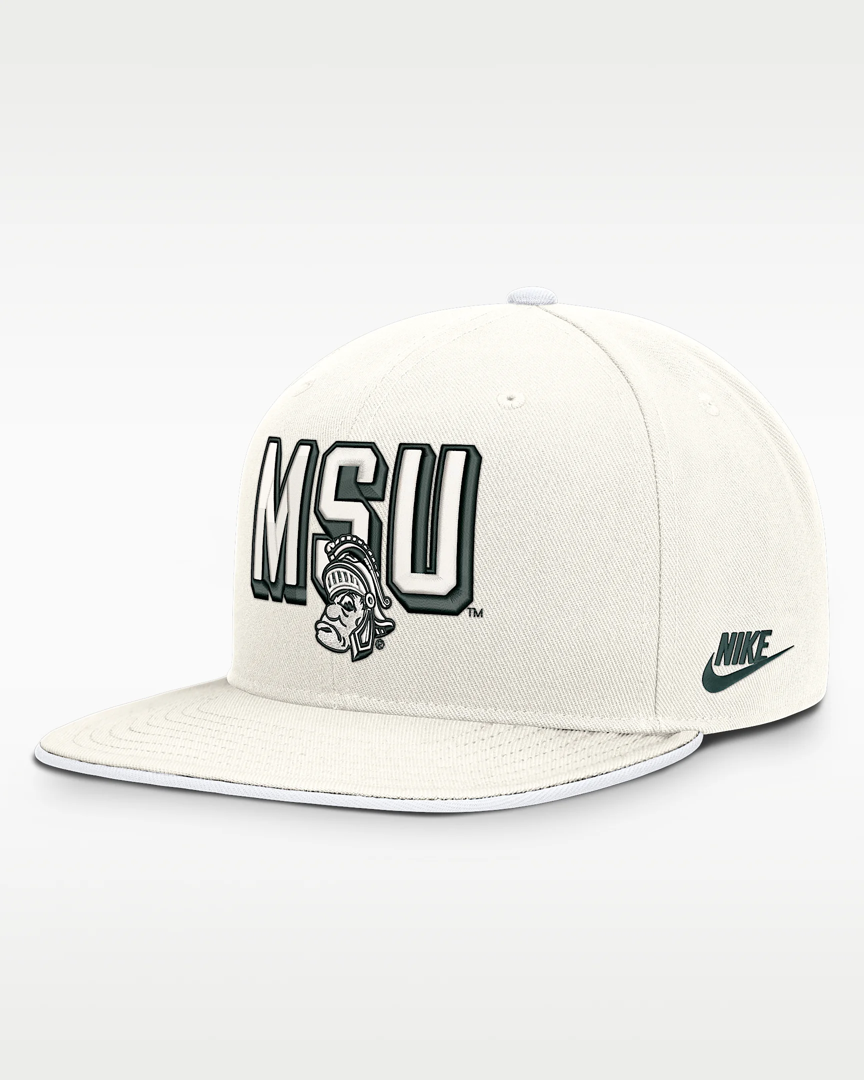 Michigan State Legacy Letter & Mascot Pro Men's Nike Dri-FIT College Adjustable Hat - 1