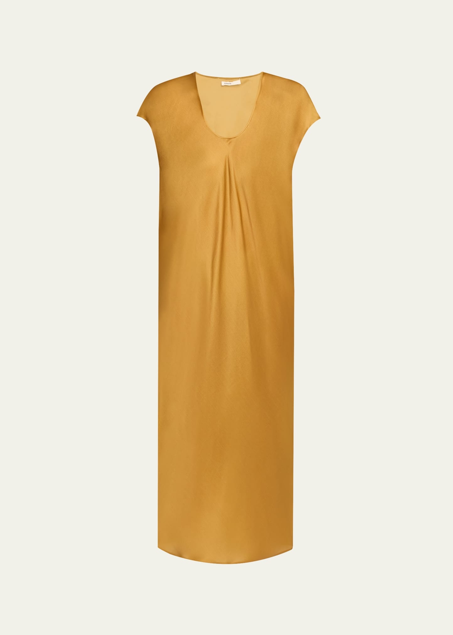 Darby Cap-Sleeve Bias Silk Maxi Dress - 1