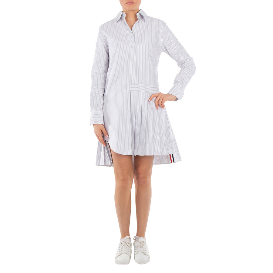 Thom Browne Oxford Stripe Oversized Shirtdress - 4