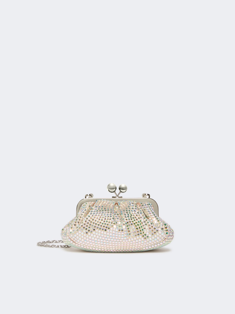 LAMA Rhinestone-adorned small satin Pasticcino Bag - ANTIQUE ROSE 1