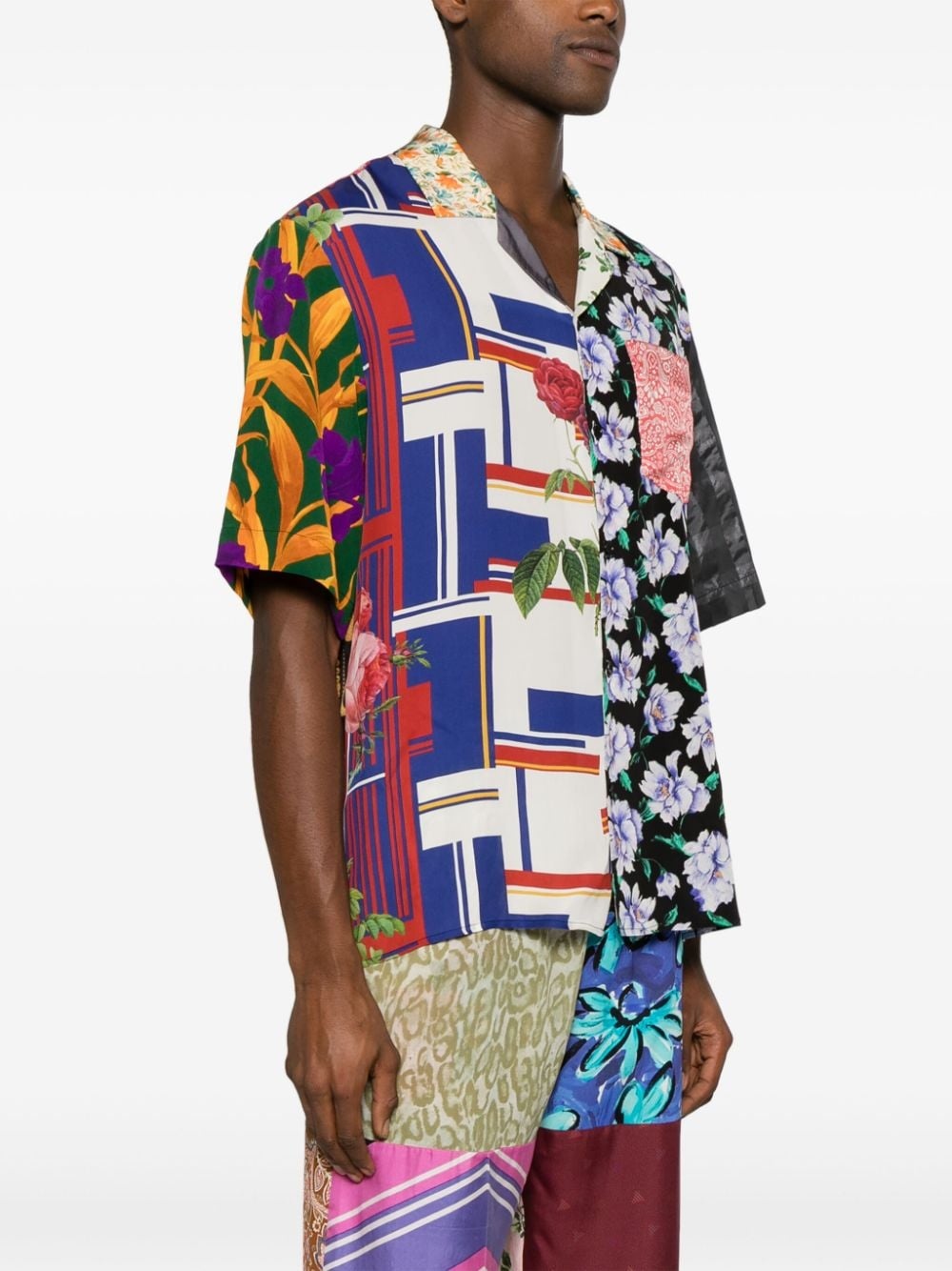 Regenerated Silk Scarves bowling shirt - 3