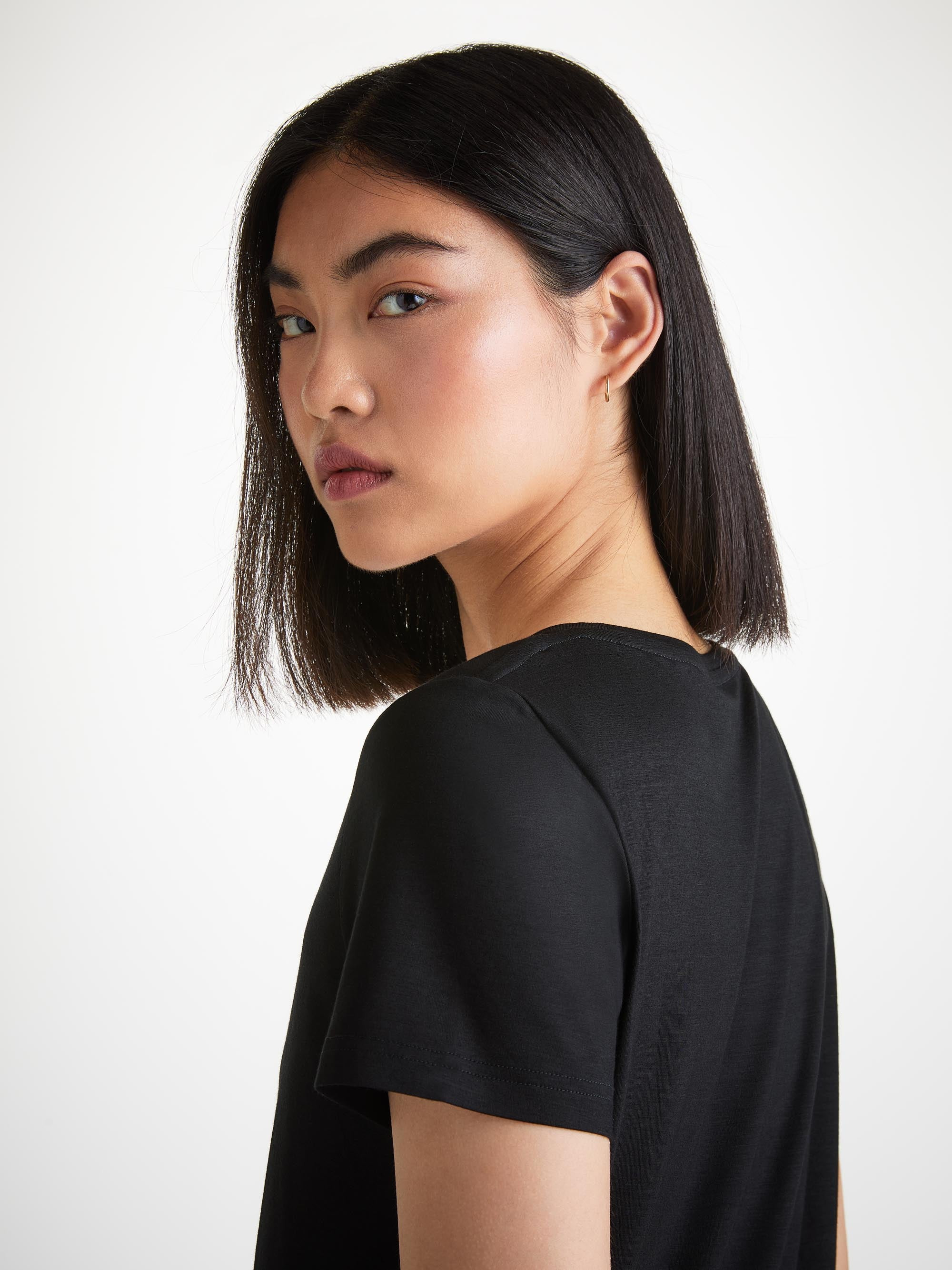 Women's T-Shirt Lara Micro Modal Stretch Black - 6