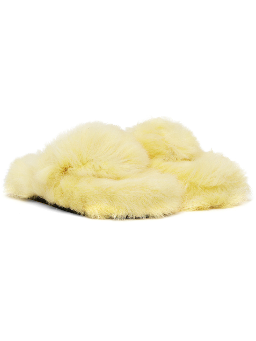 Yellow Shearling Sandals - 4