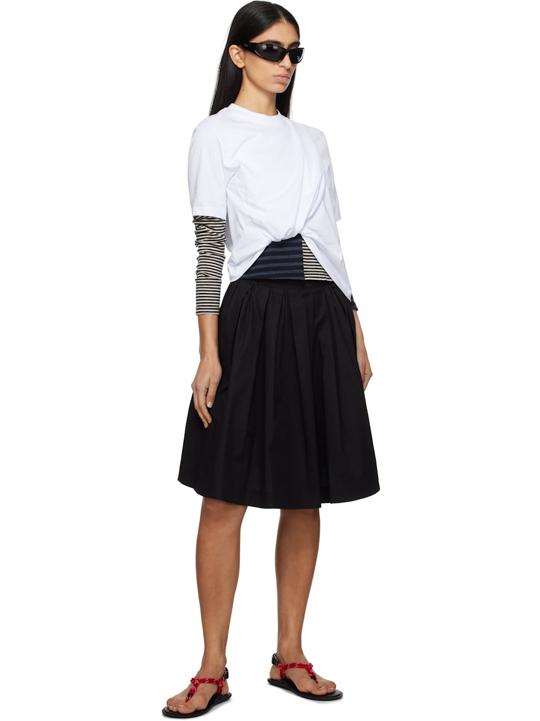 Black Pleated Miniskirt - 4