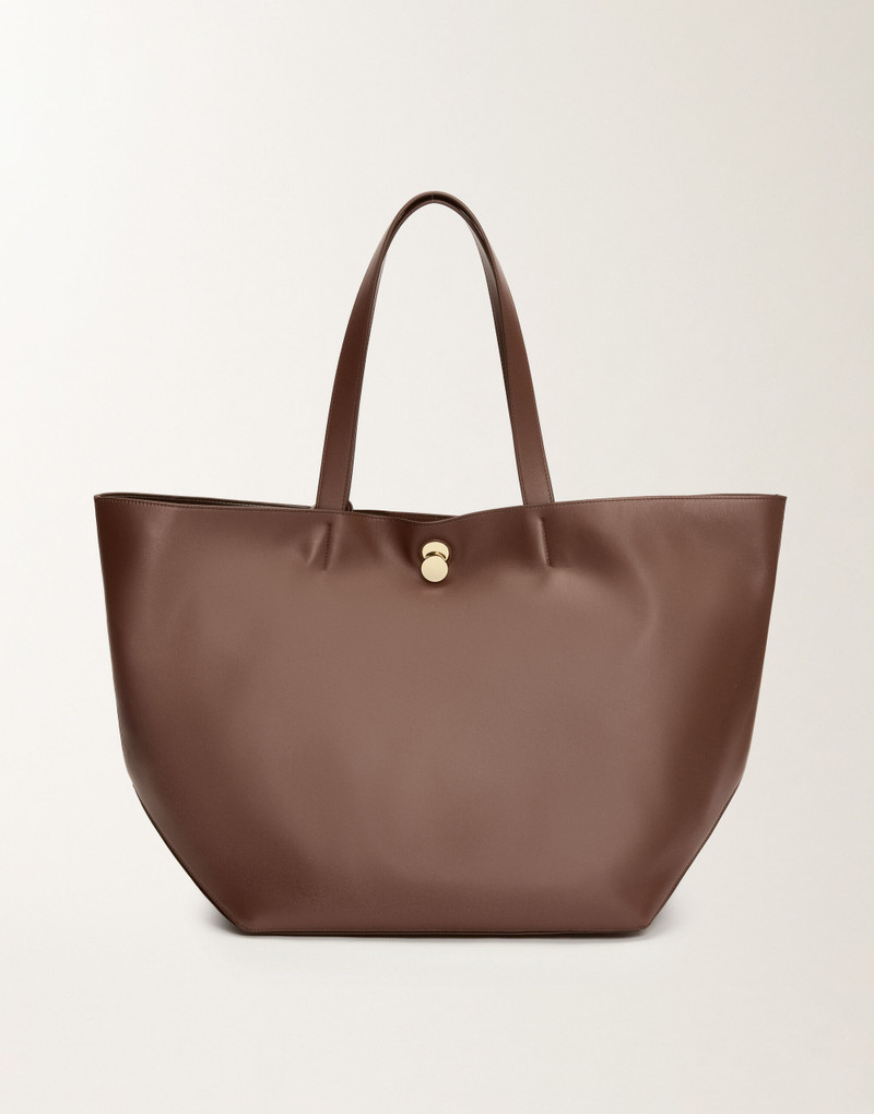 Eclissi smooth nappa leather tote bag 1