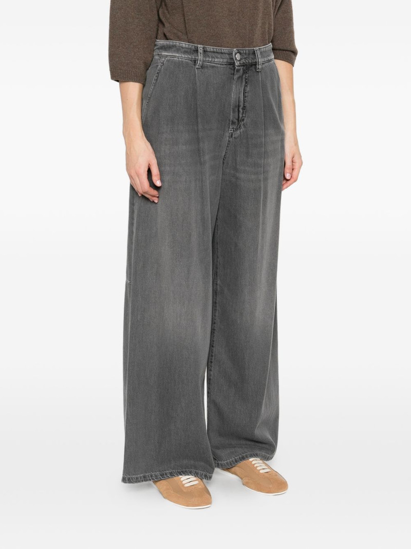 pleated wide-leg jeans 3