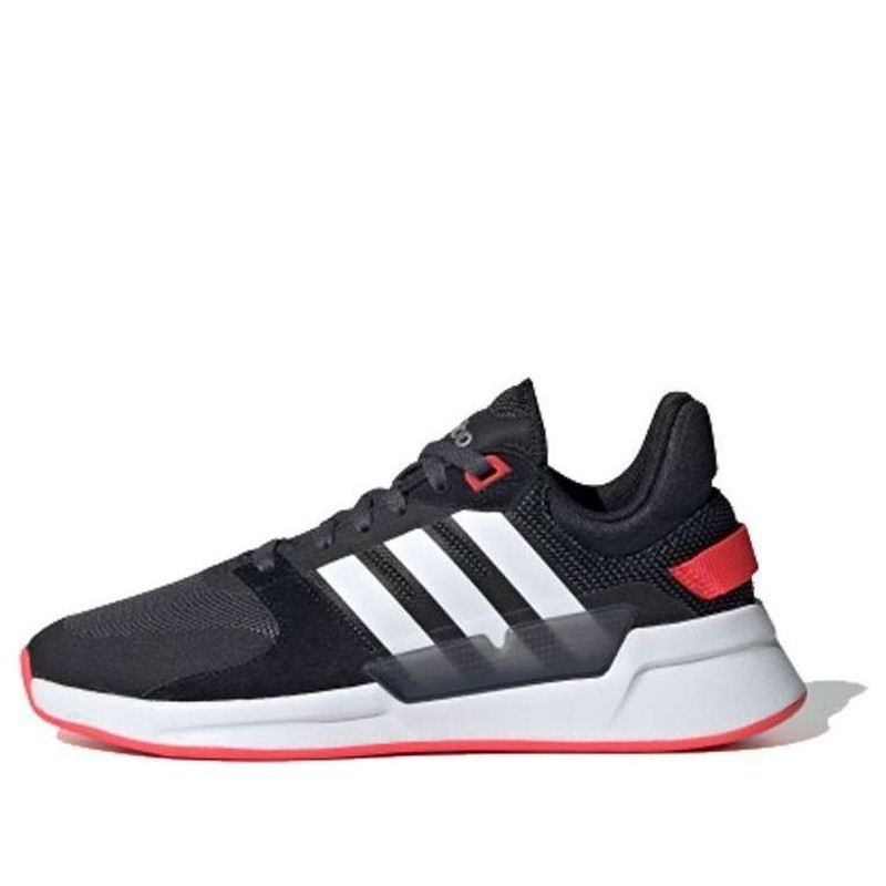 (WMNS) adidas neo RUN90S Sports Casual Shoes 'Black White Red' EG8658 - 1