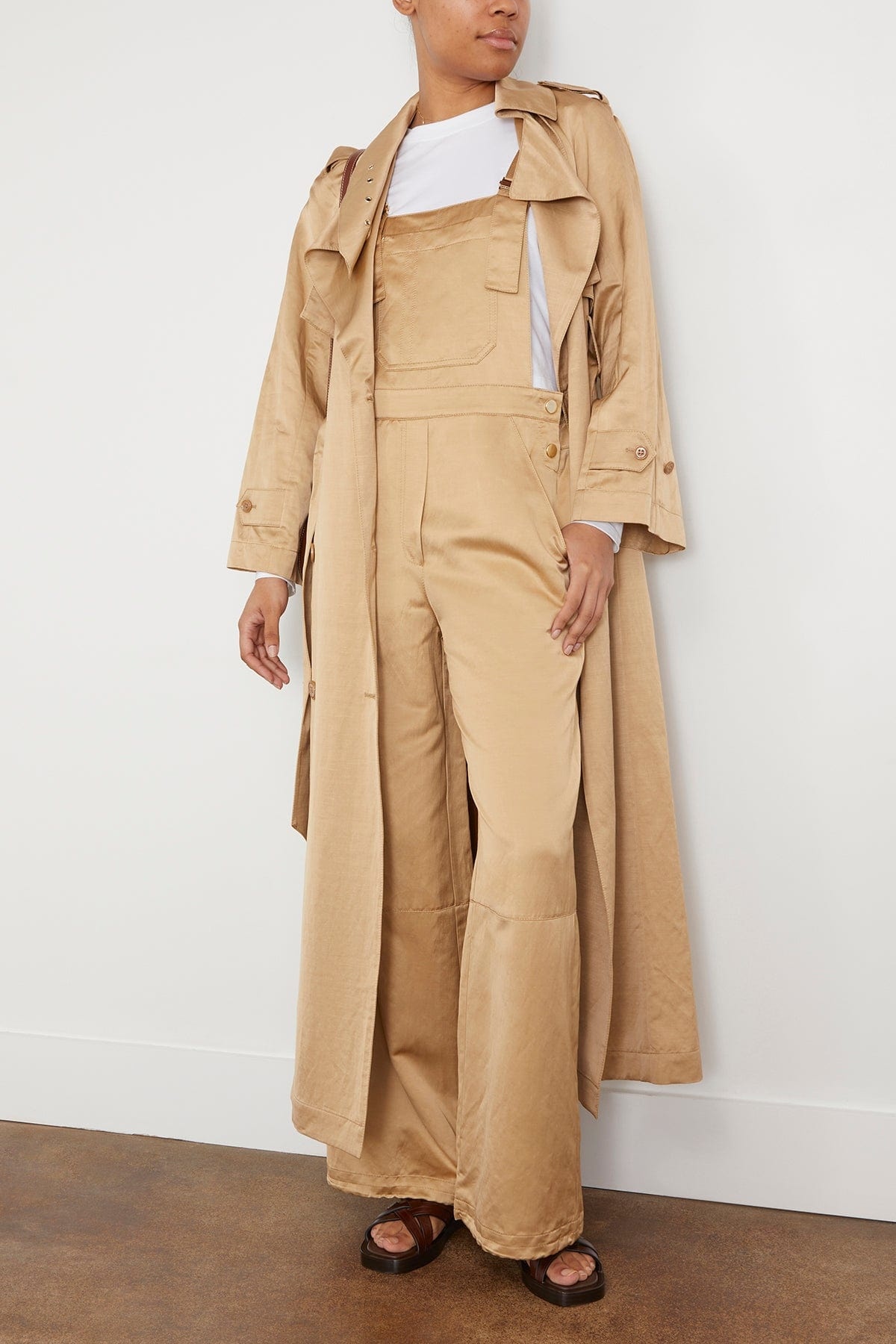 Slouchy Coolness Overall in Warm Beige - 2