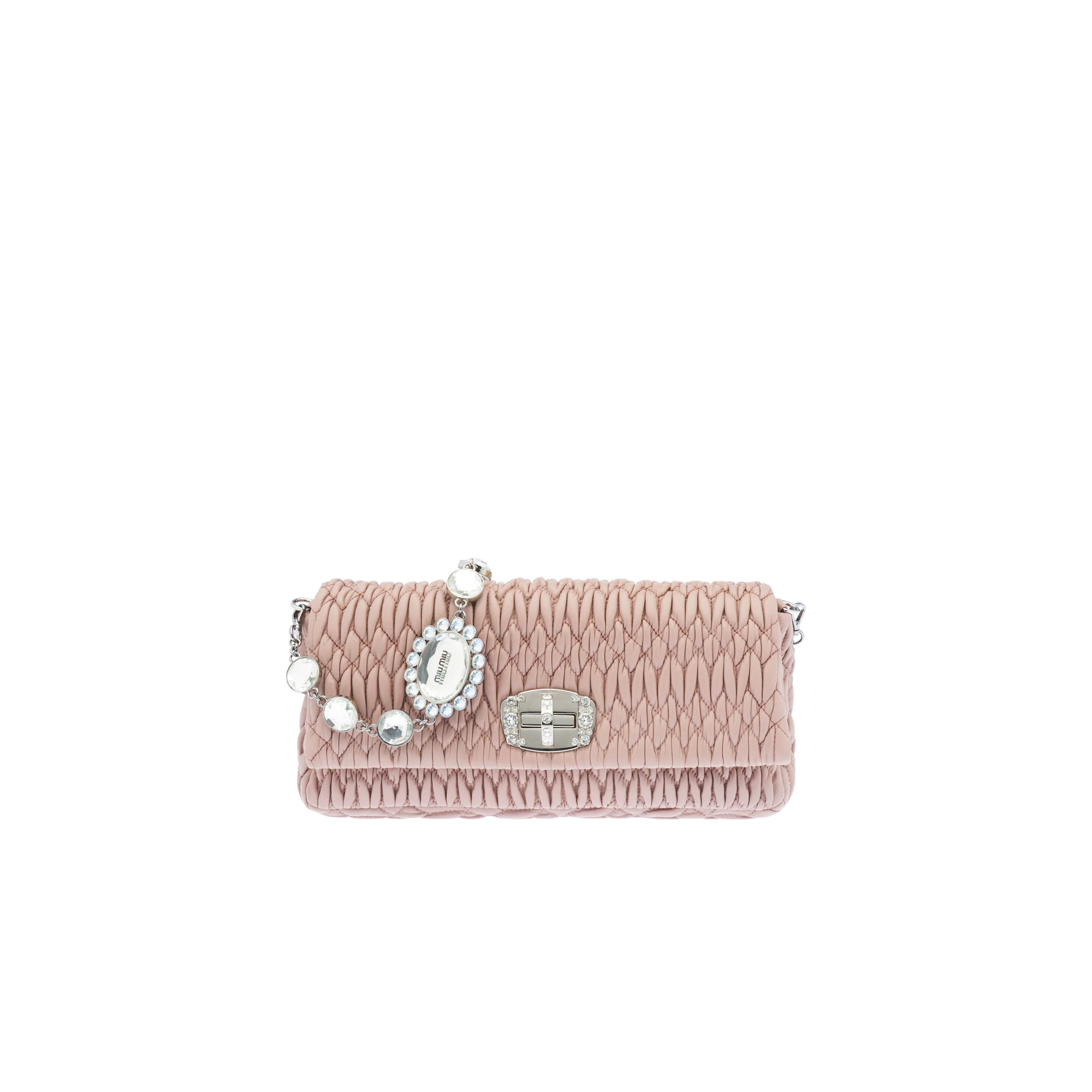 Miu Crystal Leather Bag - 1