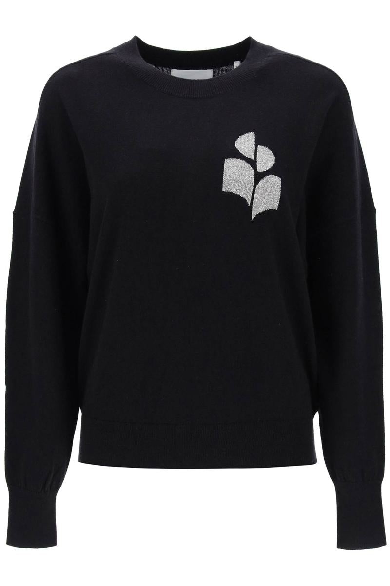 ISABEL MARANT ÉTOILE MARISANS SWEATER WITH LUREX LOGO INTARSIA - 1