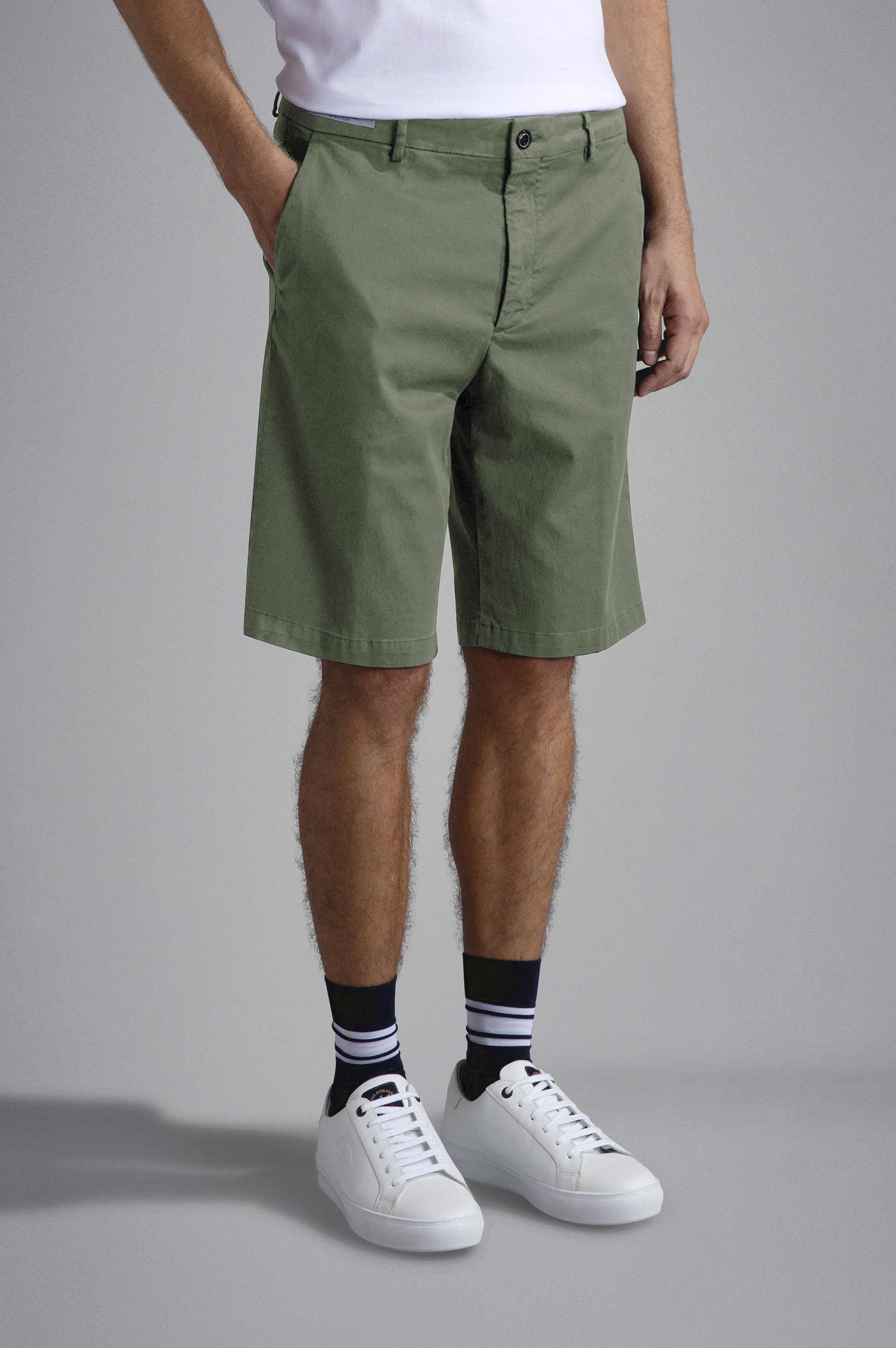 COTTON STRETCH BERMUDA SHORTS - 6