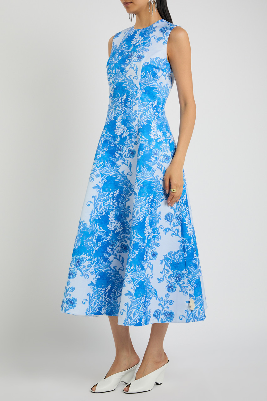 Emilia Wickstead Mara Floral-print Faille Midi Dress - 2