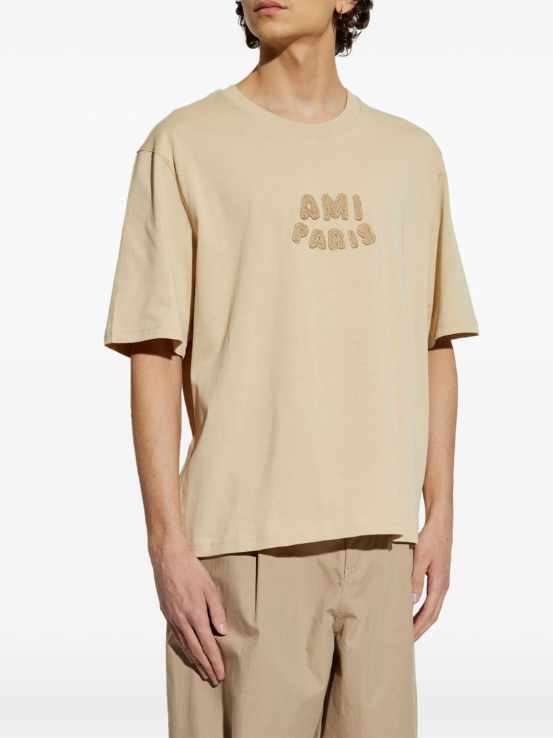 AMI Paris logo-embroidered T-shirt outlook