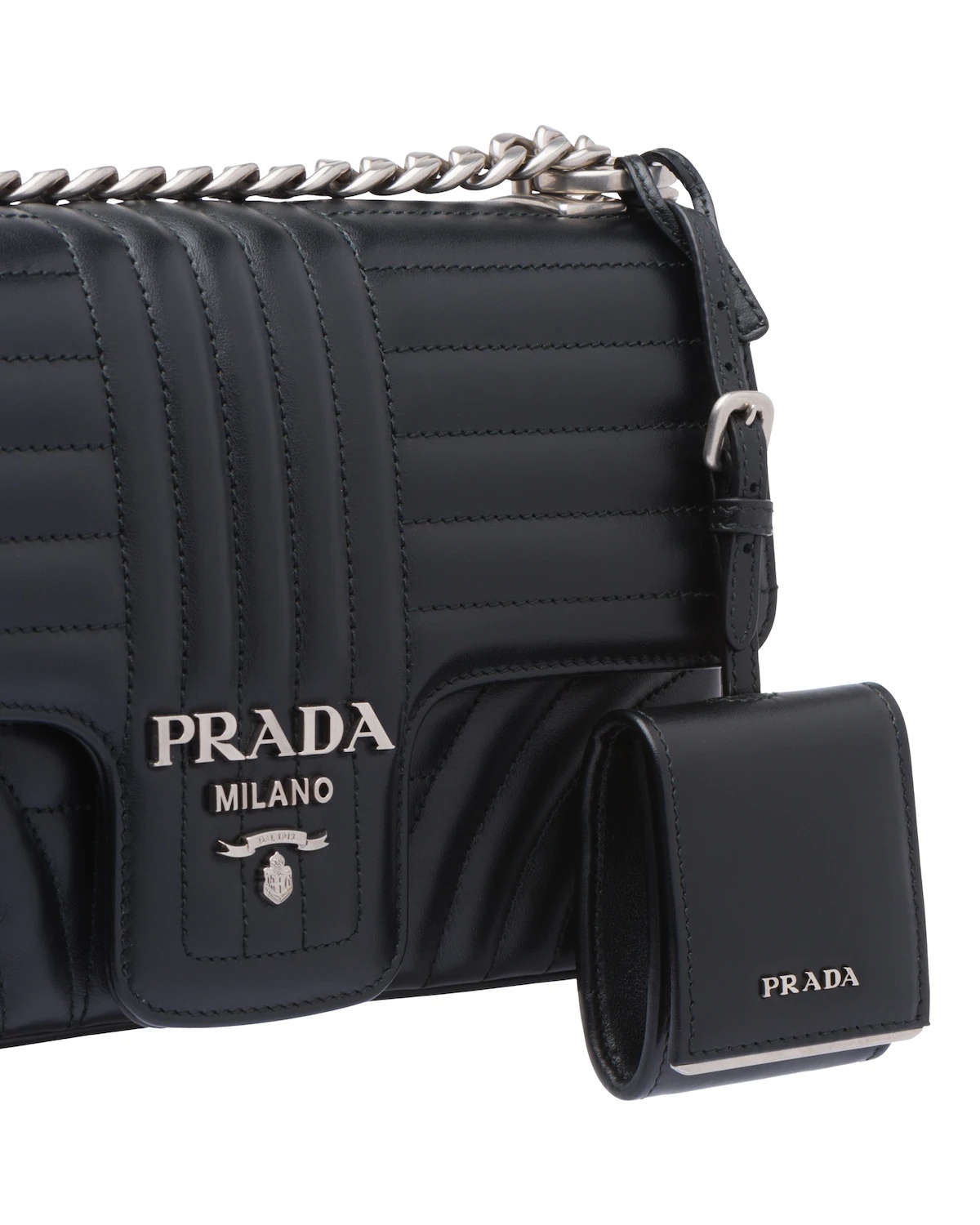 Medium Leather Prada Diagramme Bag - 6