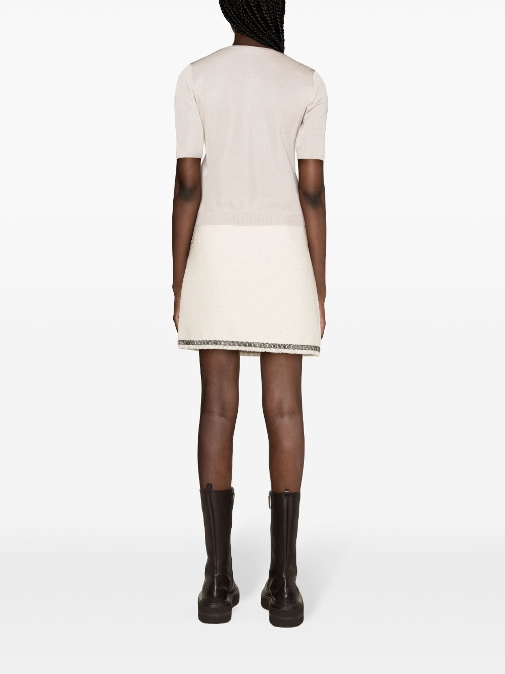 logo-patch short-sleeve jumper - 4