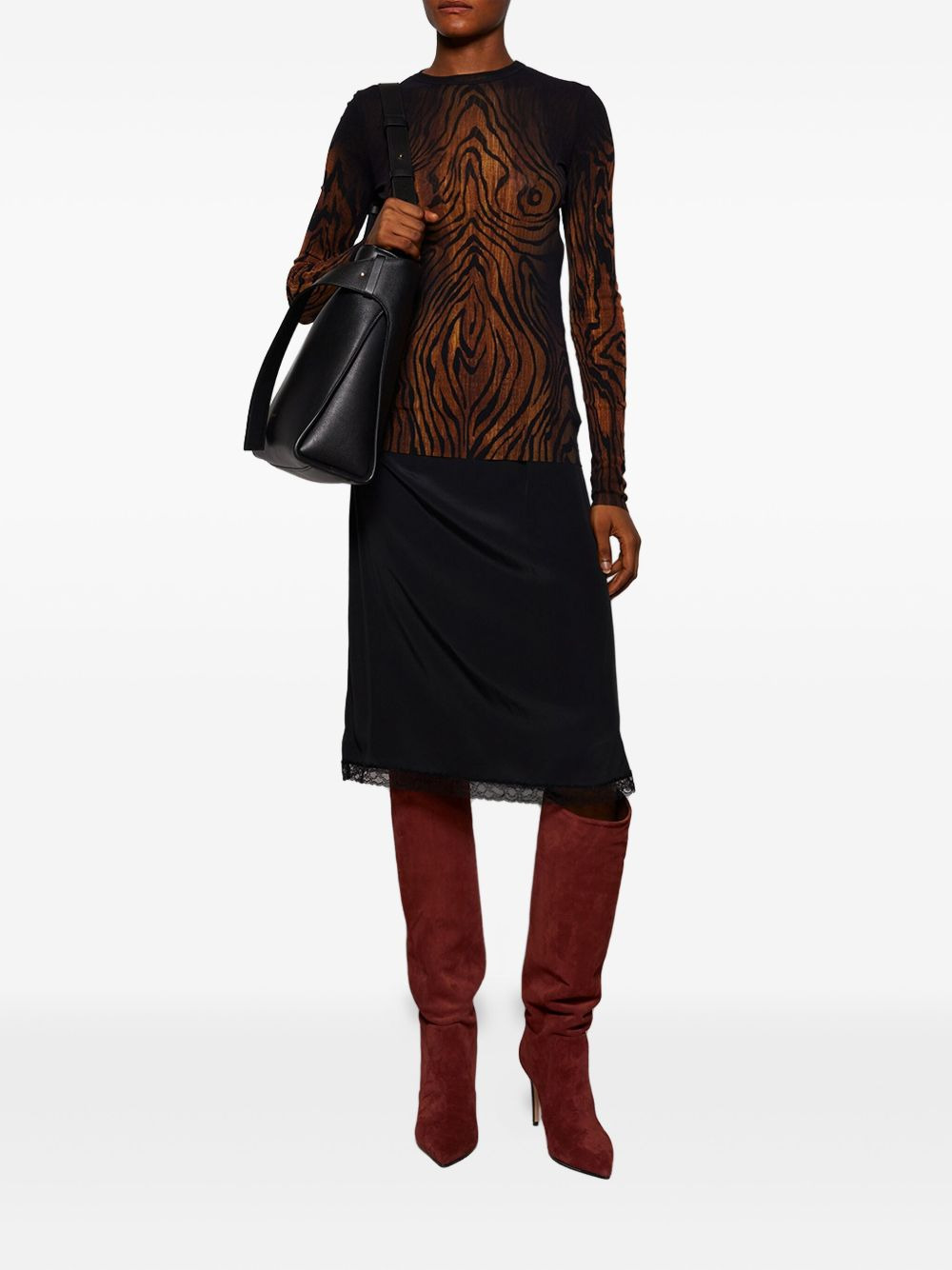 85mm stiletto suede knee-high boots - 4