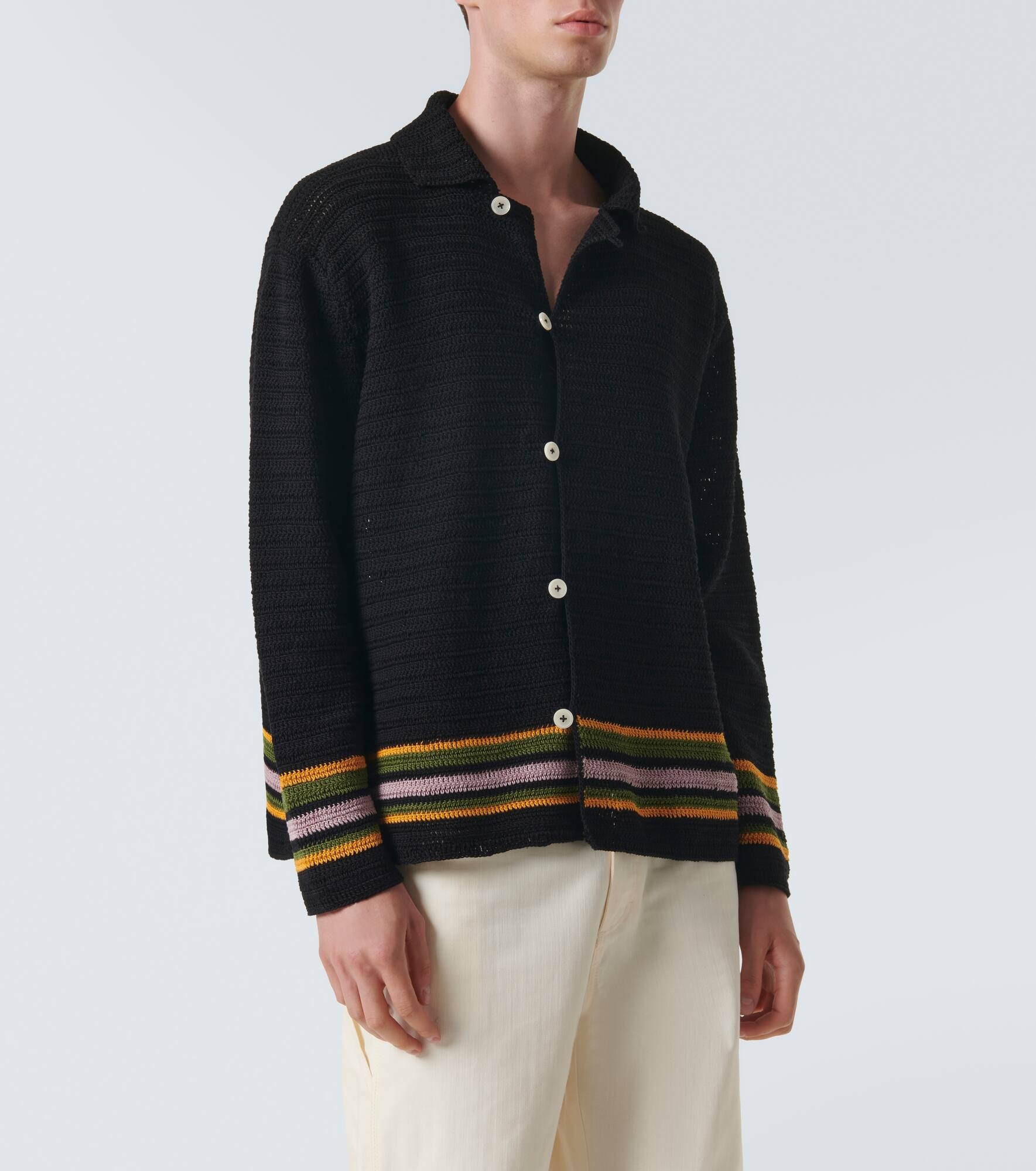 Harbor Stripe cotton cardigan - 3