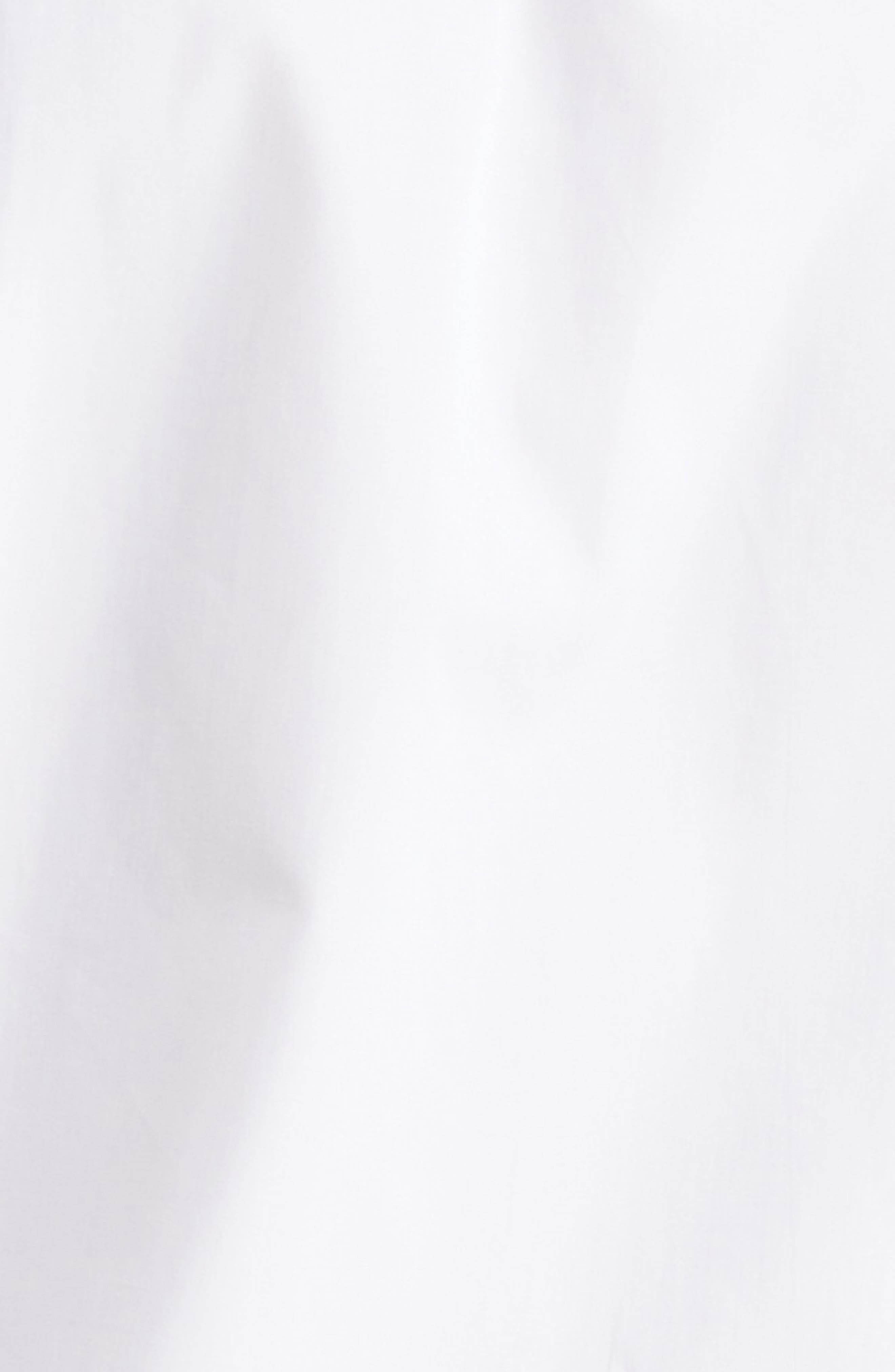 Balmain Embroidered Emblem Cotton Poplin Button-Up Shirt in 0Fb Optical White at Nordstrom - 6