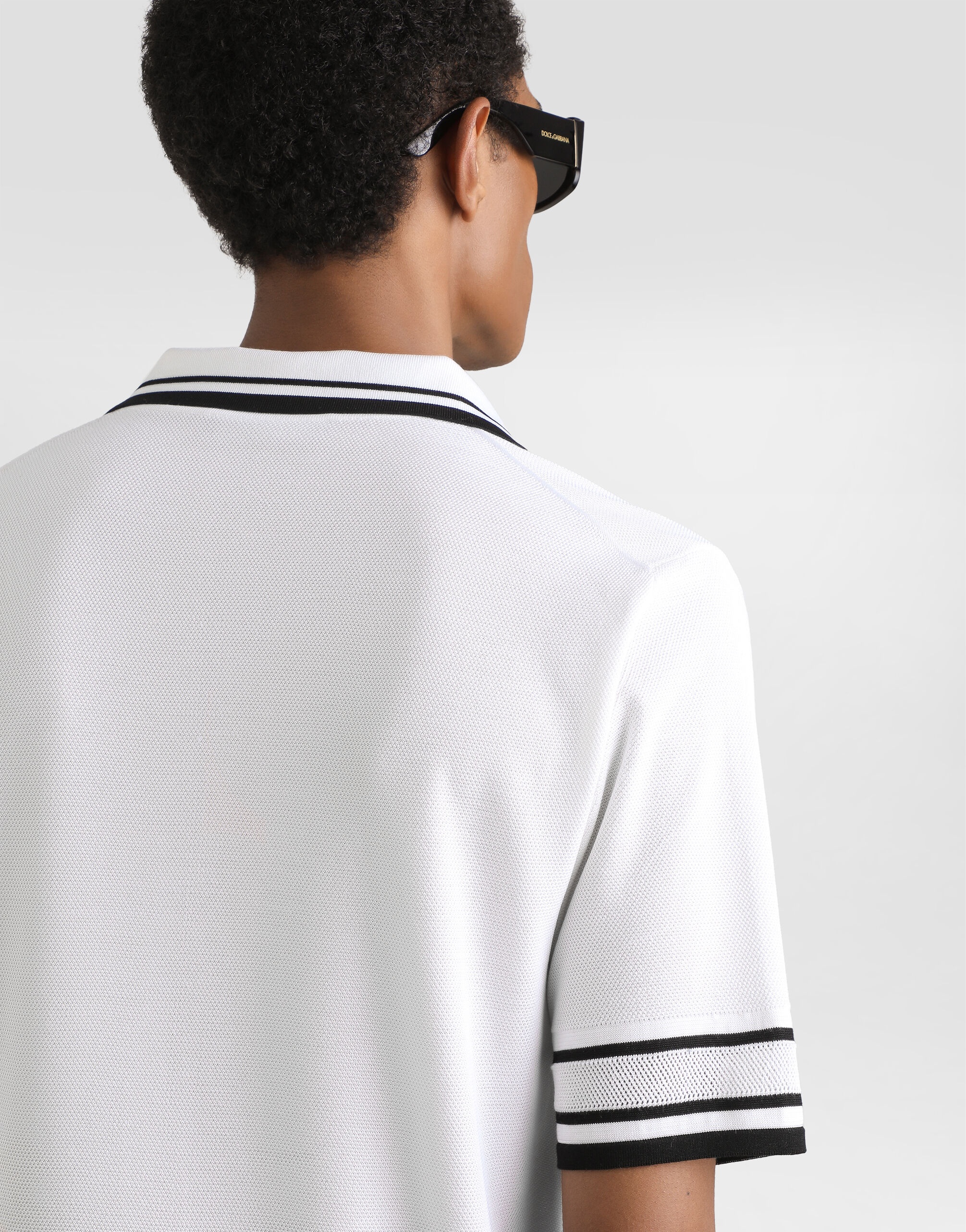 Silk piqué polo shirt - 5
