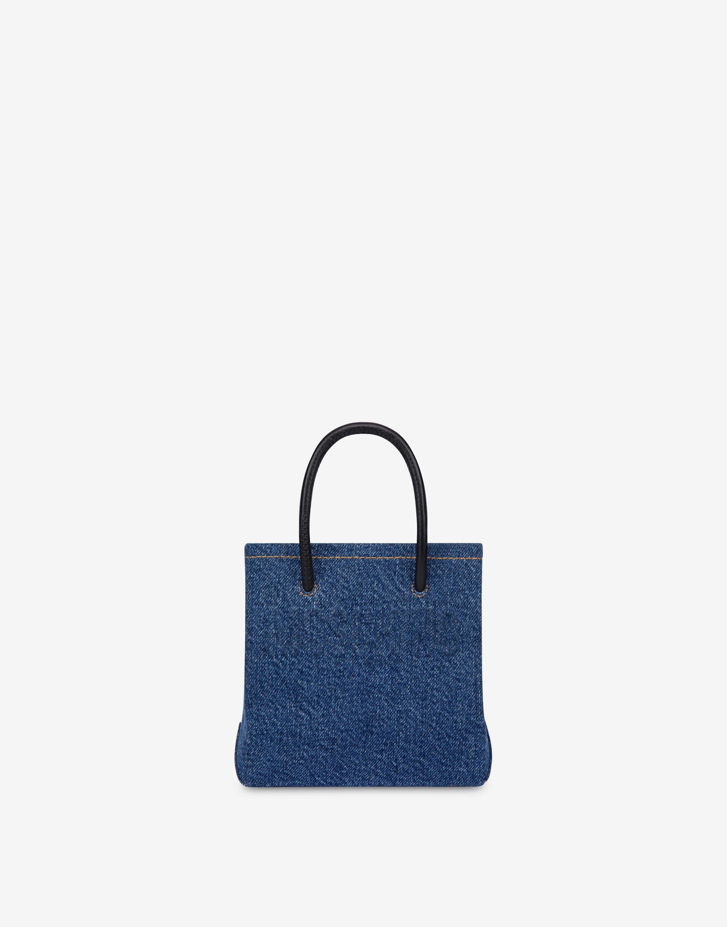 MINI DENIM BAG WITH LOGO - 1