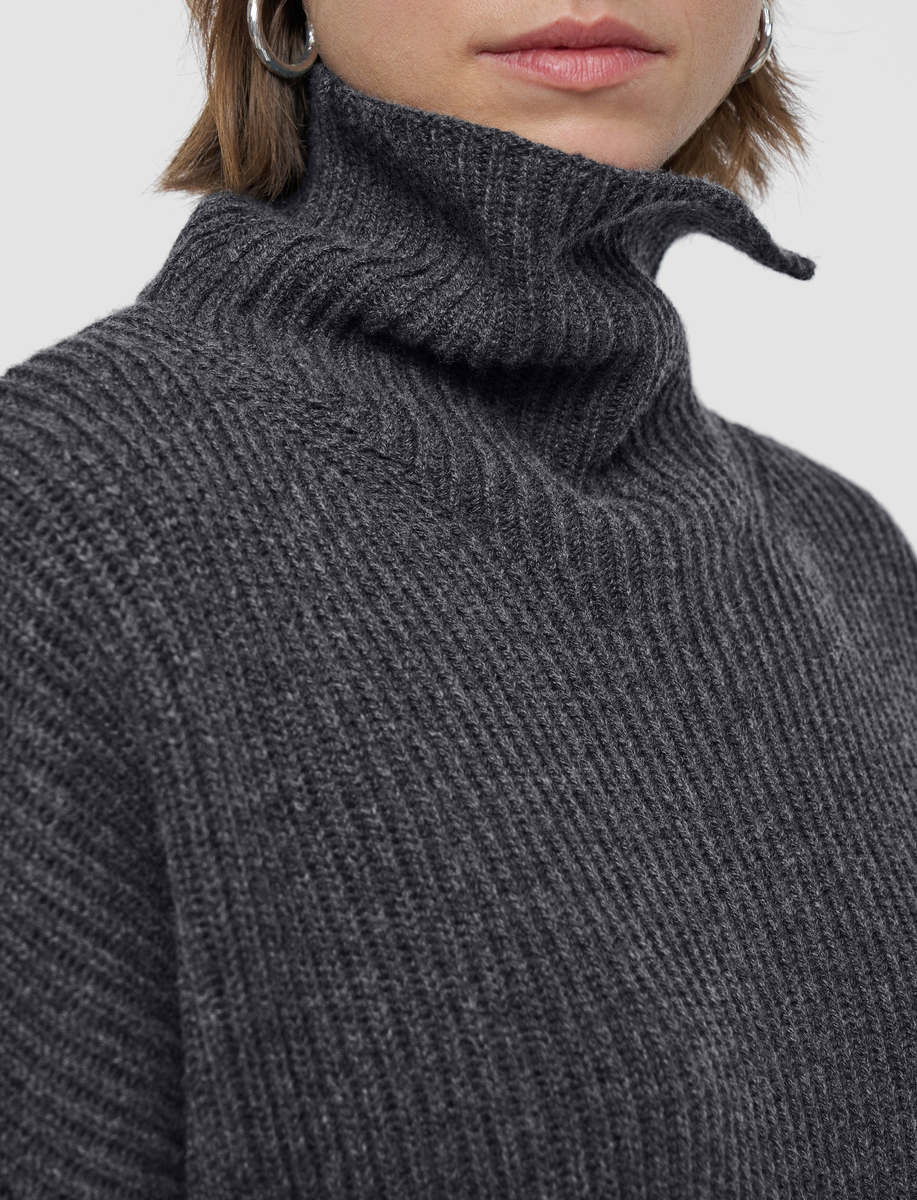 Light Cardigan Stitch High Neck Jumper - 5