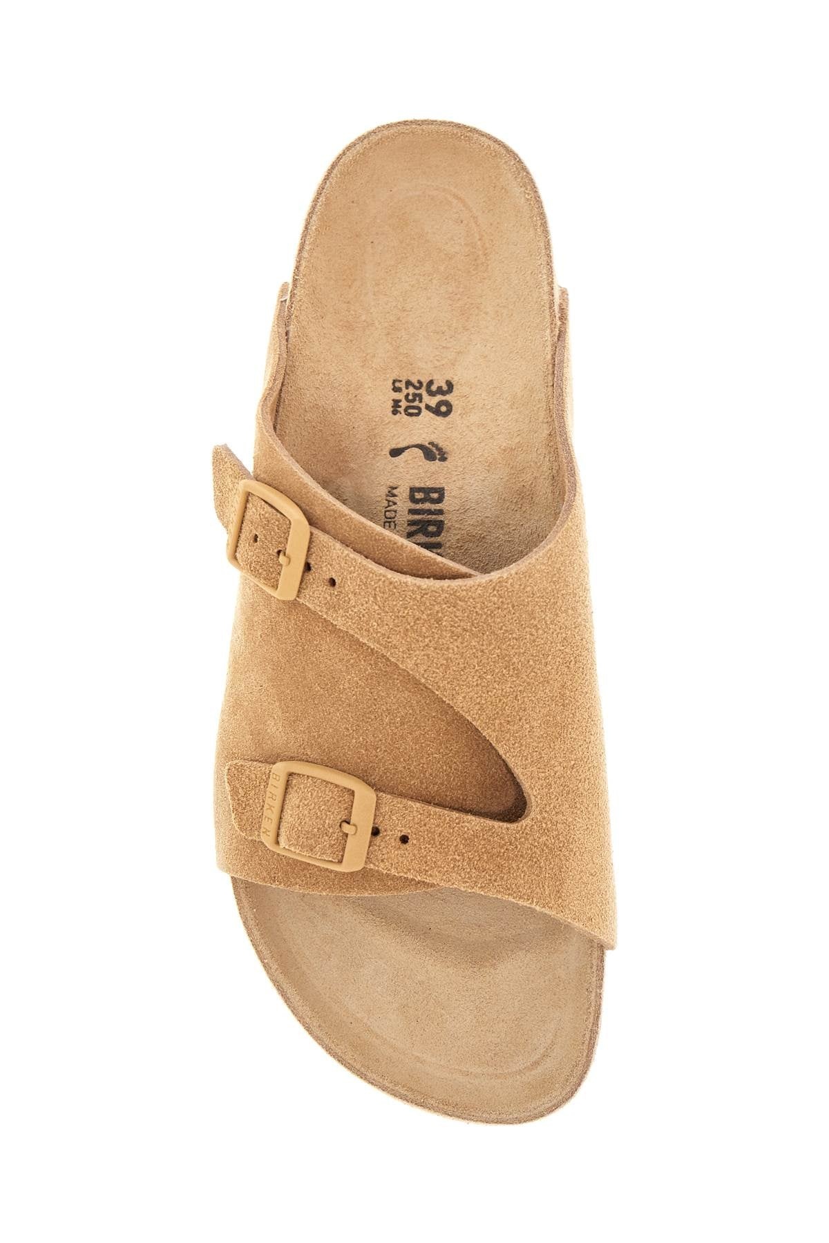 サンダル・ミュール beige suede zurich sandals with adjustable buckles BIRKENSTOCK Beige Suede Zurich Sandals With Adjustable