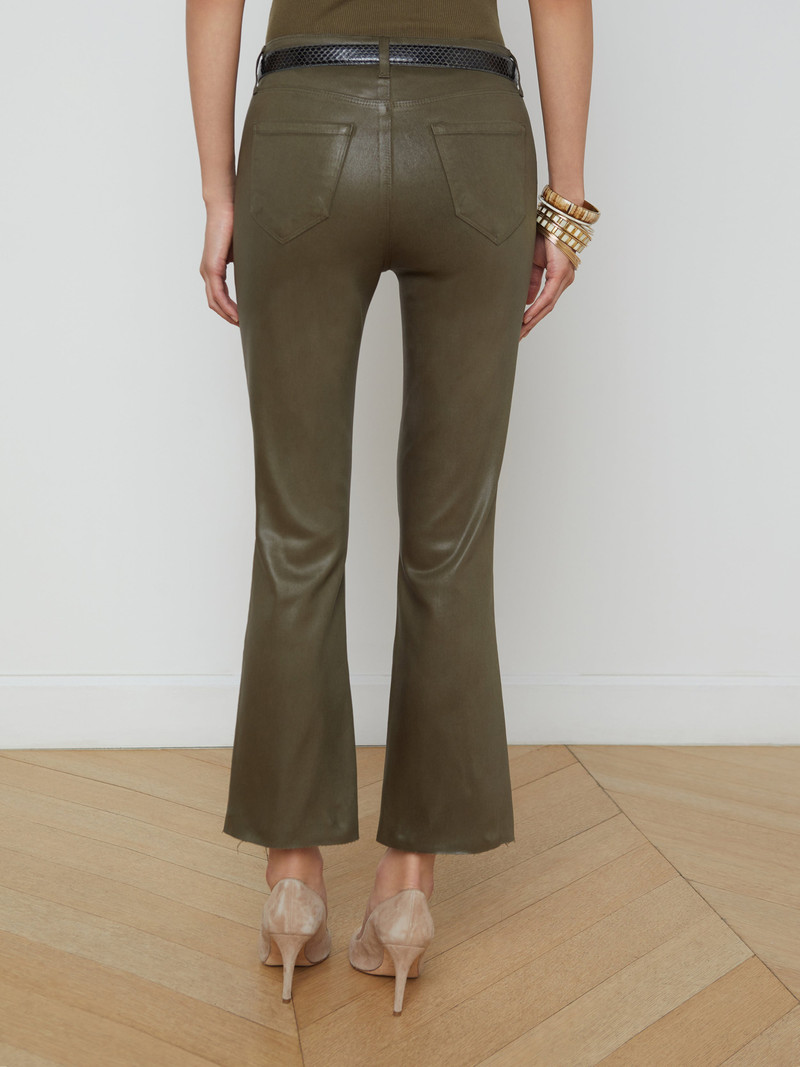 L'AGENCE Kendra Coated Cropped Flare Jean outlook