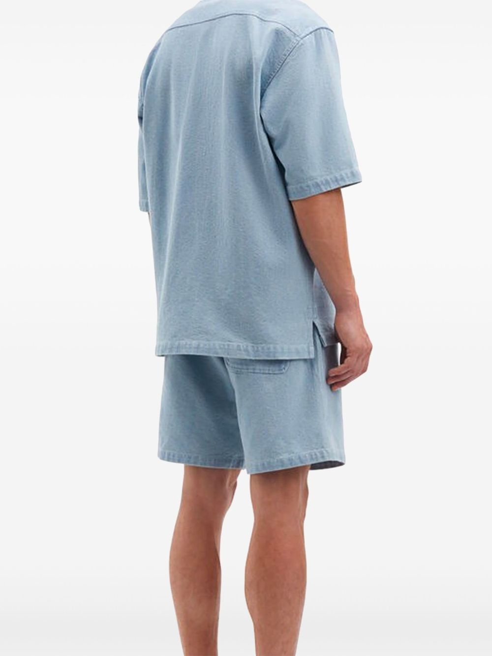 short-sleeve denim shirt - 4