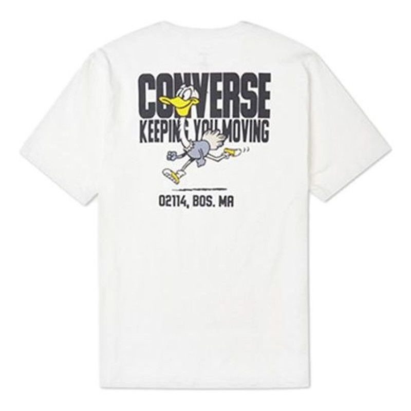 Converse Converse Alphabet Cartoon Printing Sports Short Sleeve White 10021124-A02 outlook