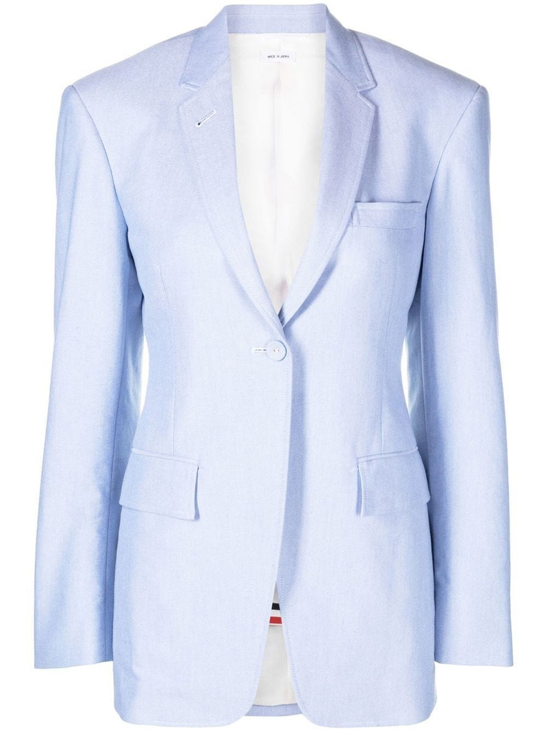 single-breasted cotton blazer 1
