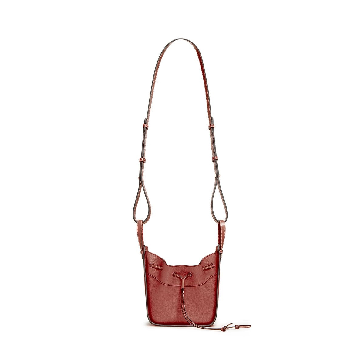 Mini Hammock Drawstring bag in soft grained calfskin - 5