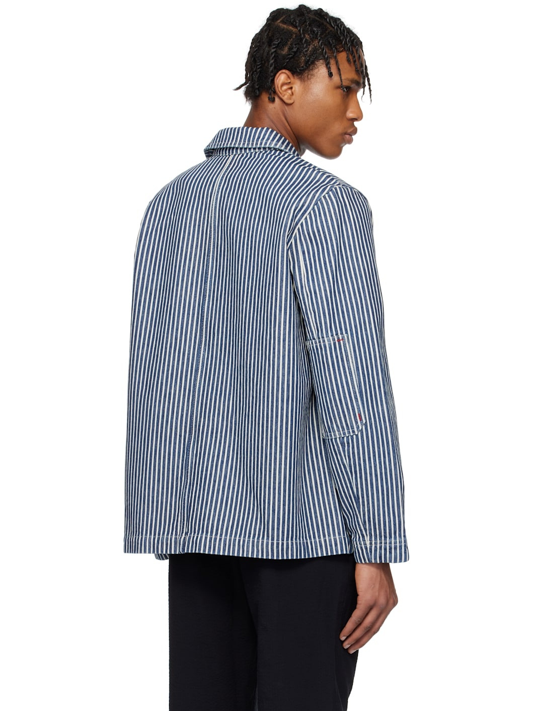 A. P.C. Navy & Off-White Raphael Denim Jacket - 3