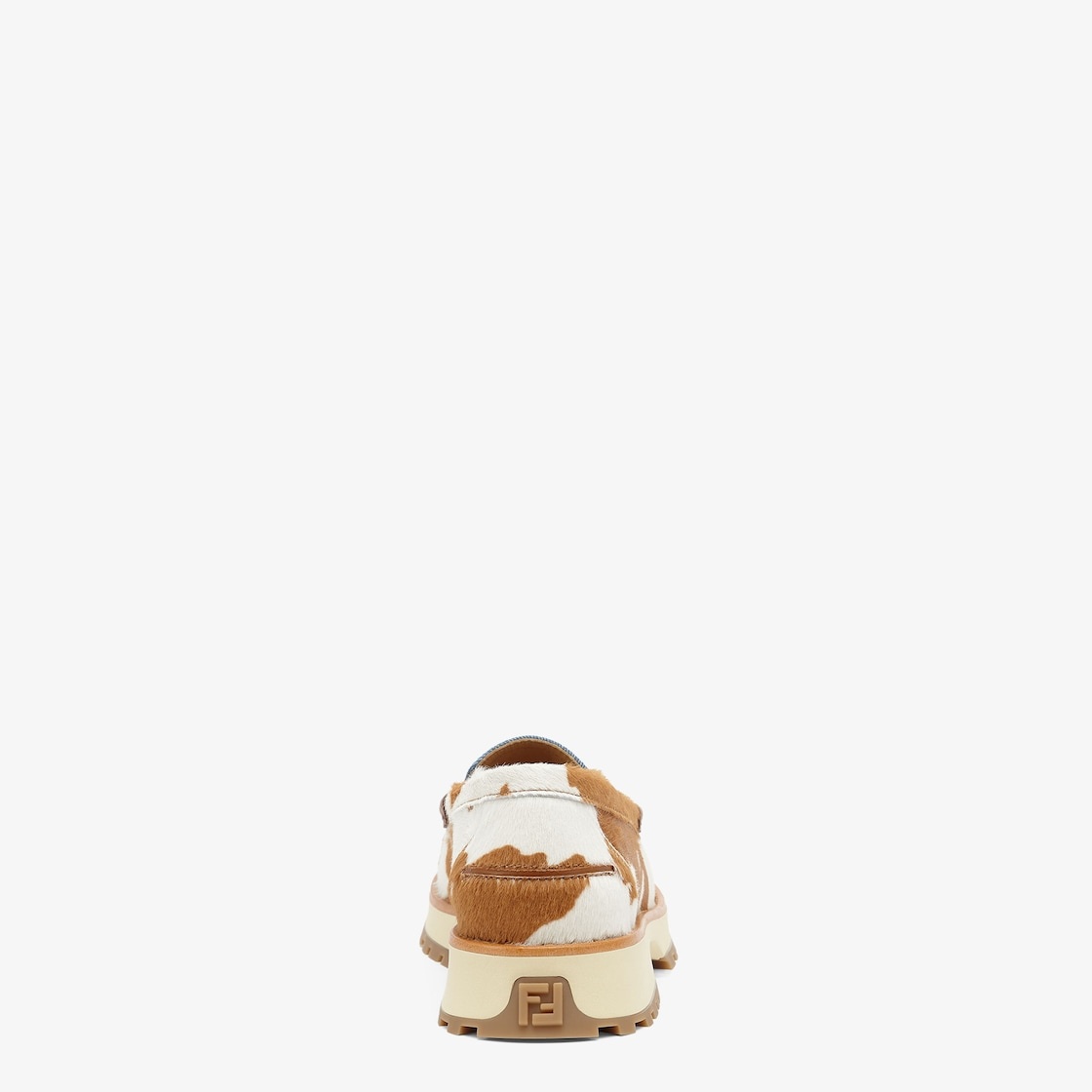 Loafers with visible stitched shoe apron and upper decorated with Fendi O’Lock detail. Made of pony  - 3