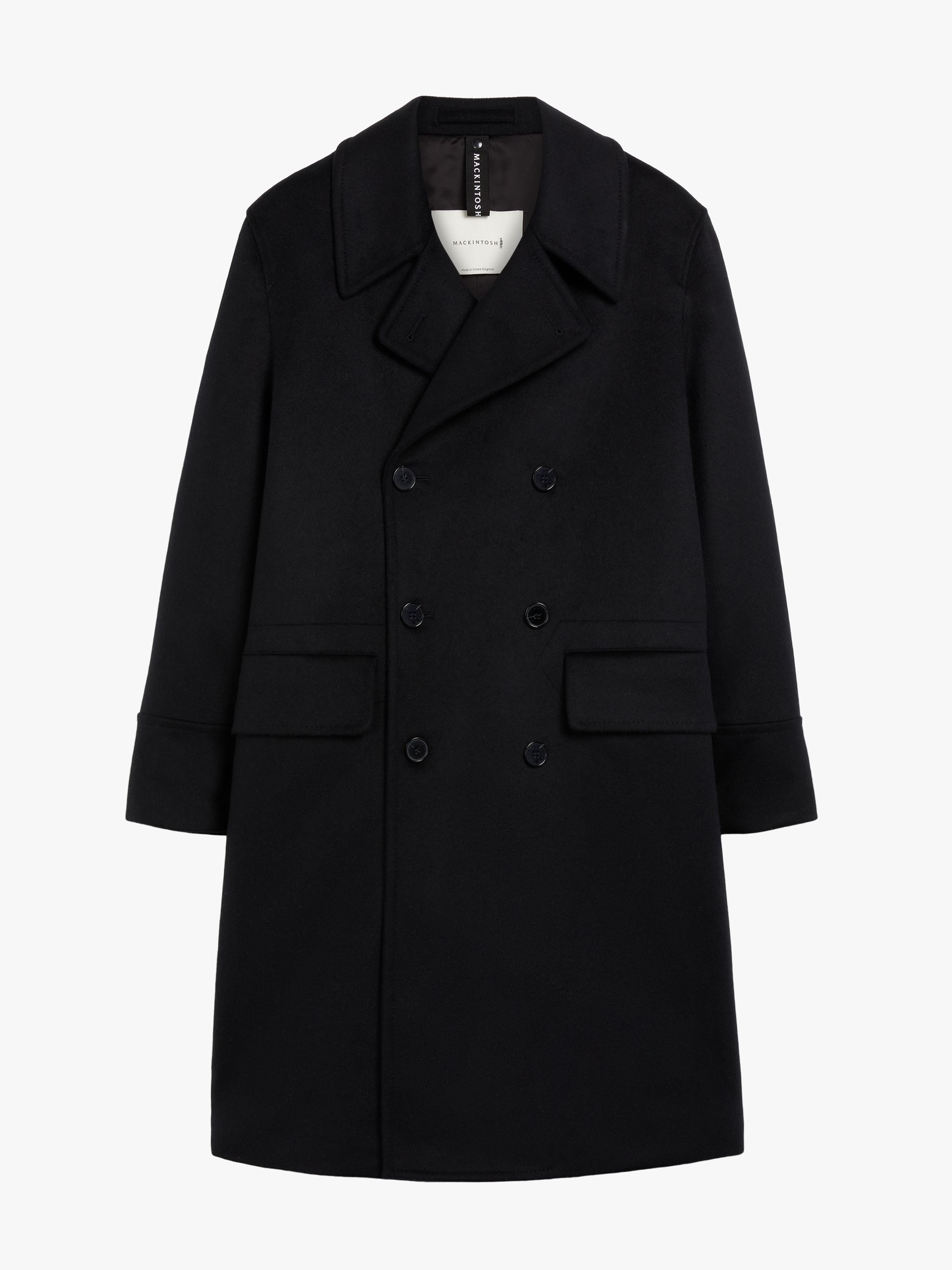 REDFORD BLACK WOOL & CASHMERE DOUBLE BREASTED COAT | GM-1101 - 1