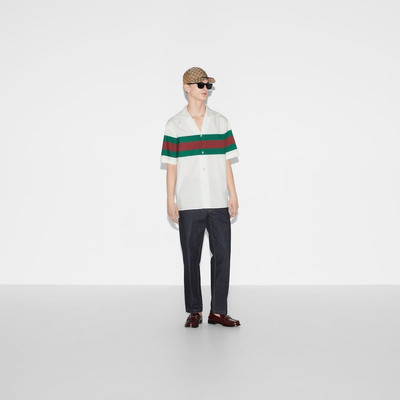 GUCCI GG cotton shirt with Web outlook