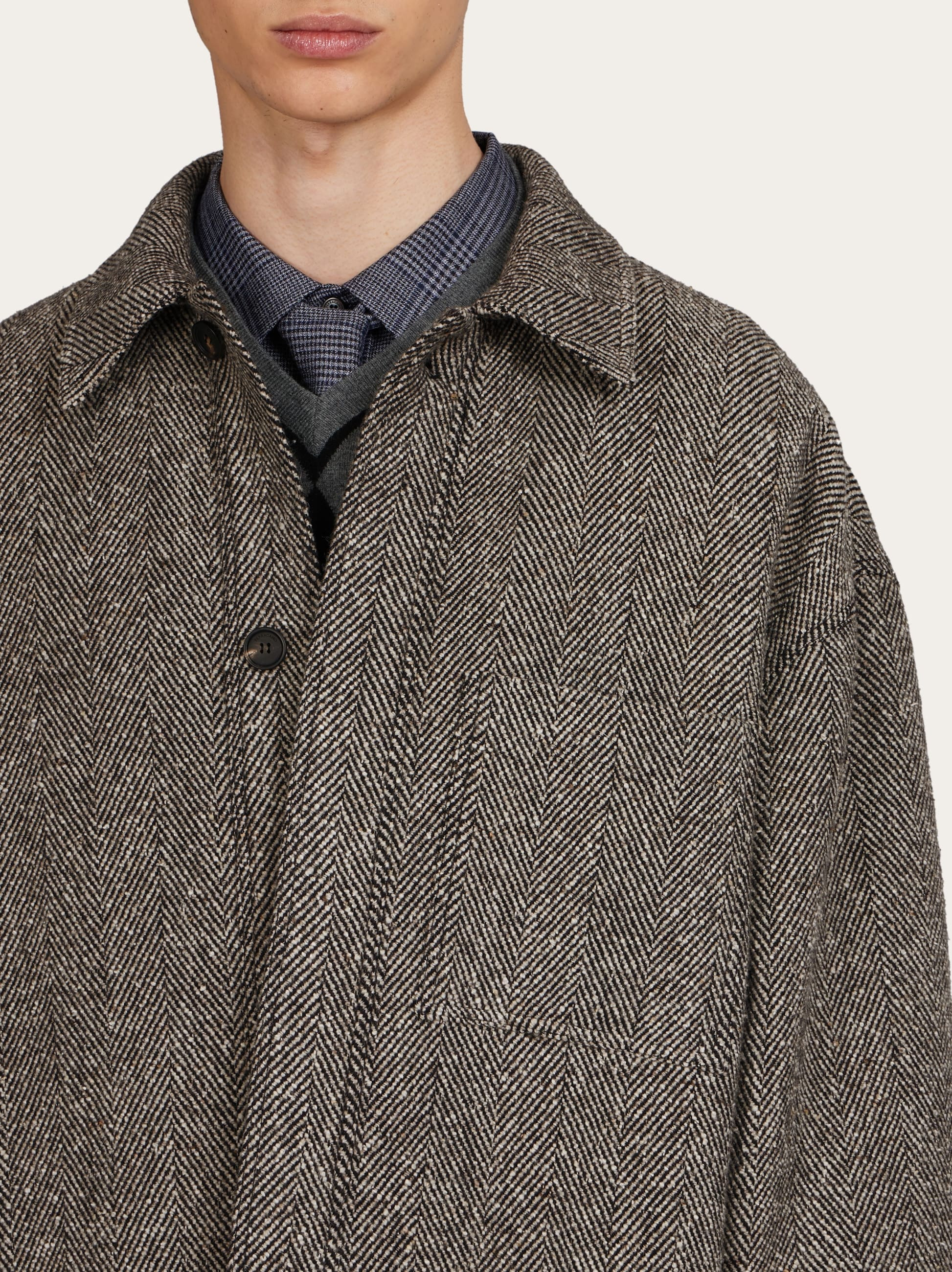 Padded chevron overshirt - 5
