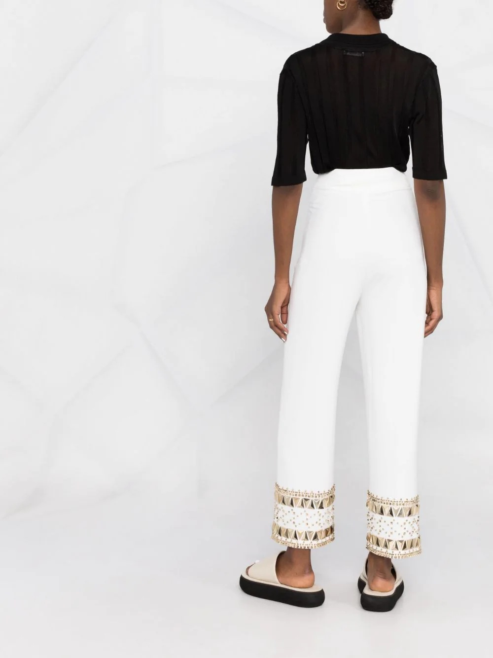 Cady gold-studded trousers - 6