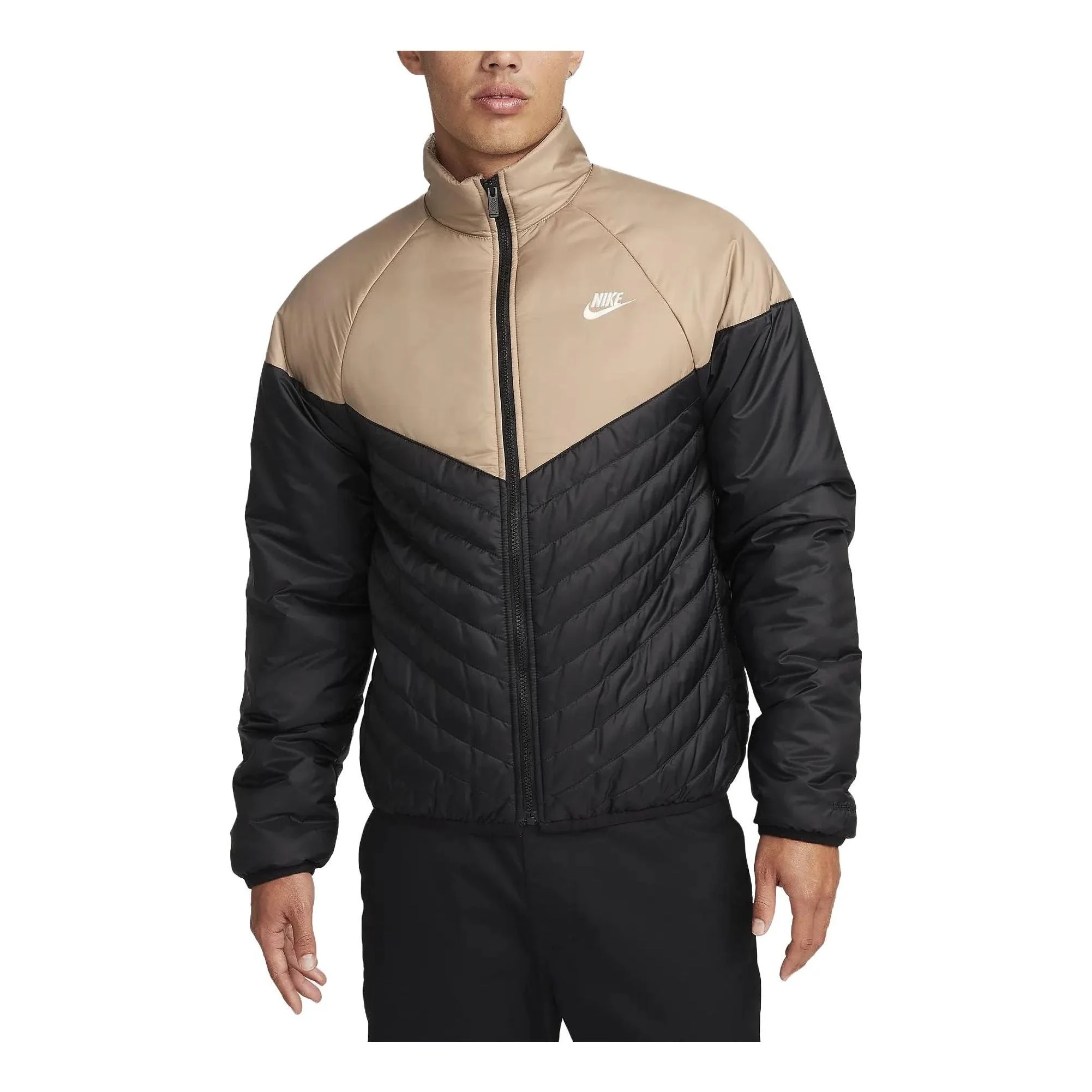 Nike Sportswear Windrunner Therma-FIT Midweight Puffer Jacket 'Tan Black' FB8196-011 - 1