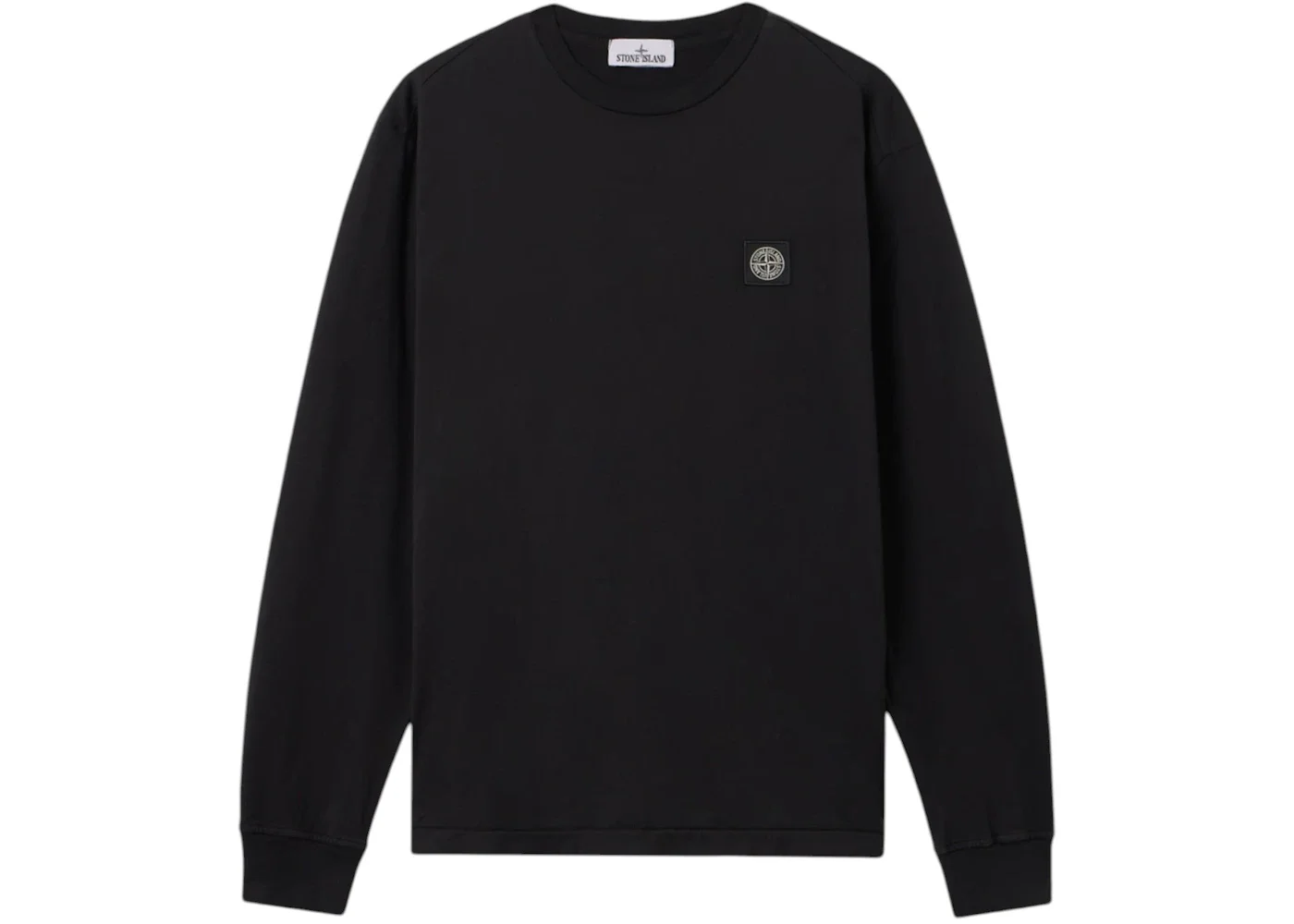 Stone Island 2100028 60/2 Cotton Jersey Slim Fit L/S T-shirt Black - 1
