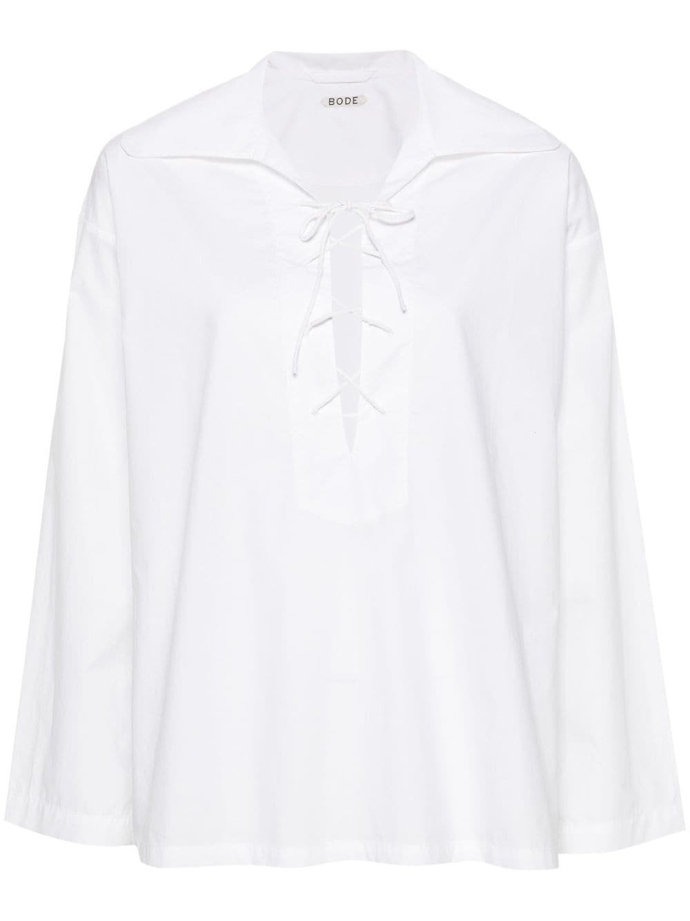 Bonnie lace-up cotton shirt - 1