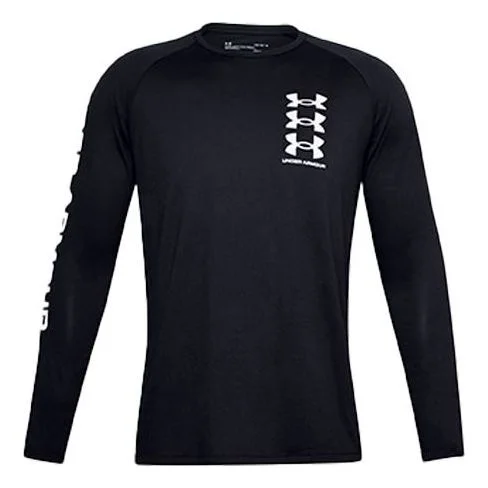 Under Armour Tech Triple Logo Long Sleeve Shirt 'Black' 1357239-001 - 1