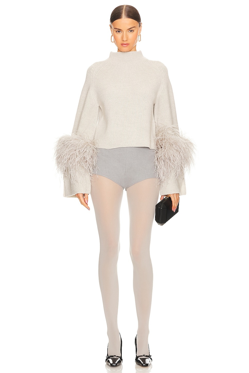 Merino Wool Cropped Sweater - 4