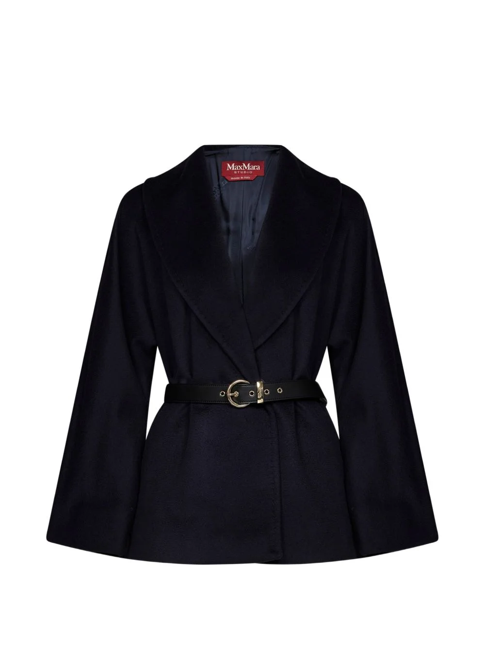 belted virgin-wool coat - 1