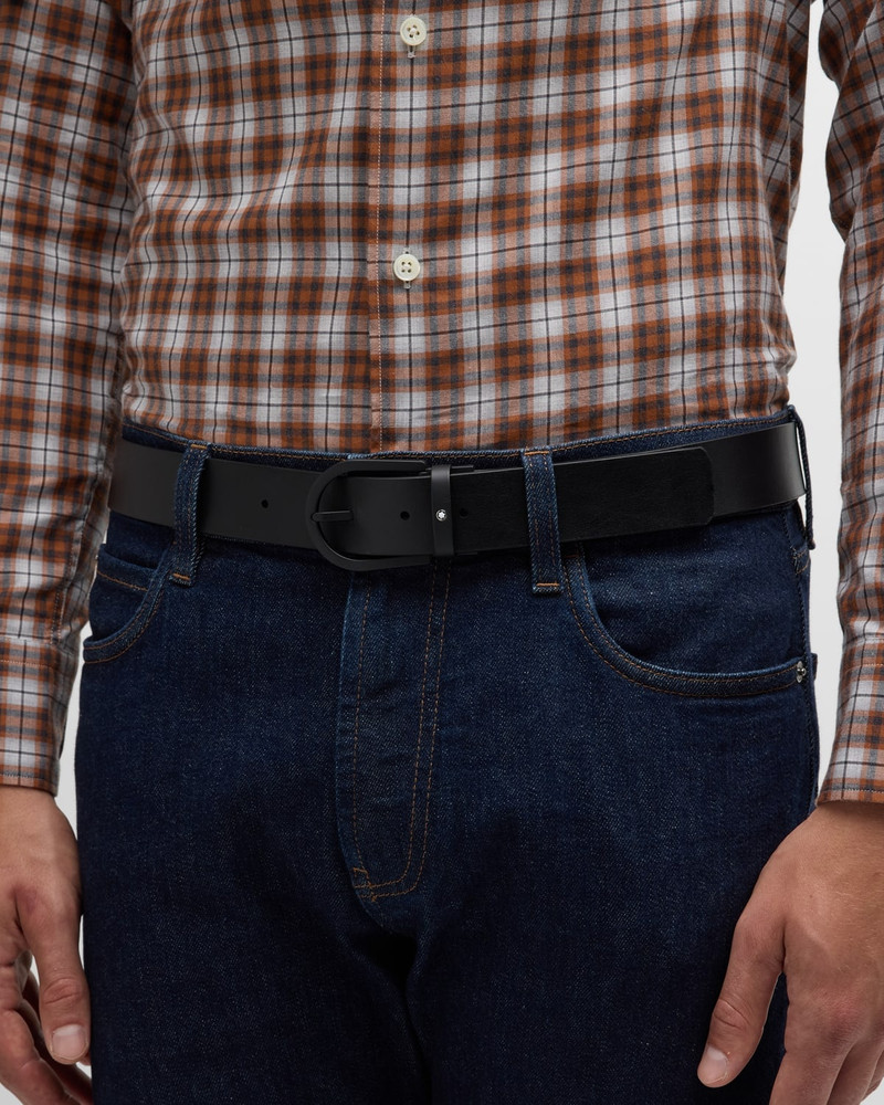 Montblanc Men's Horseshoe-Buckle Extreme 3.0 Leather Belt outlook