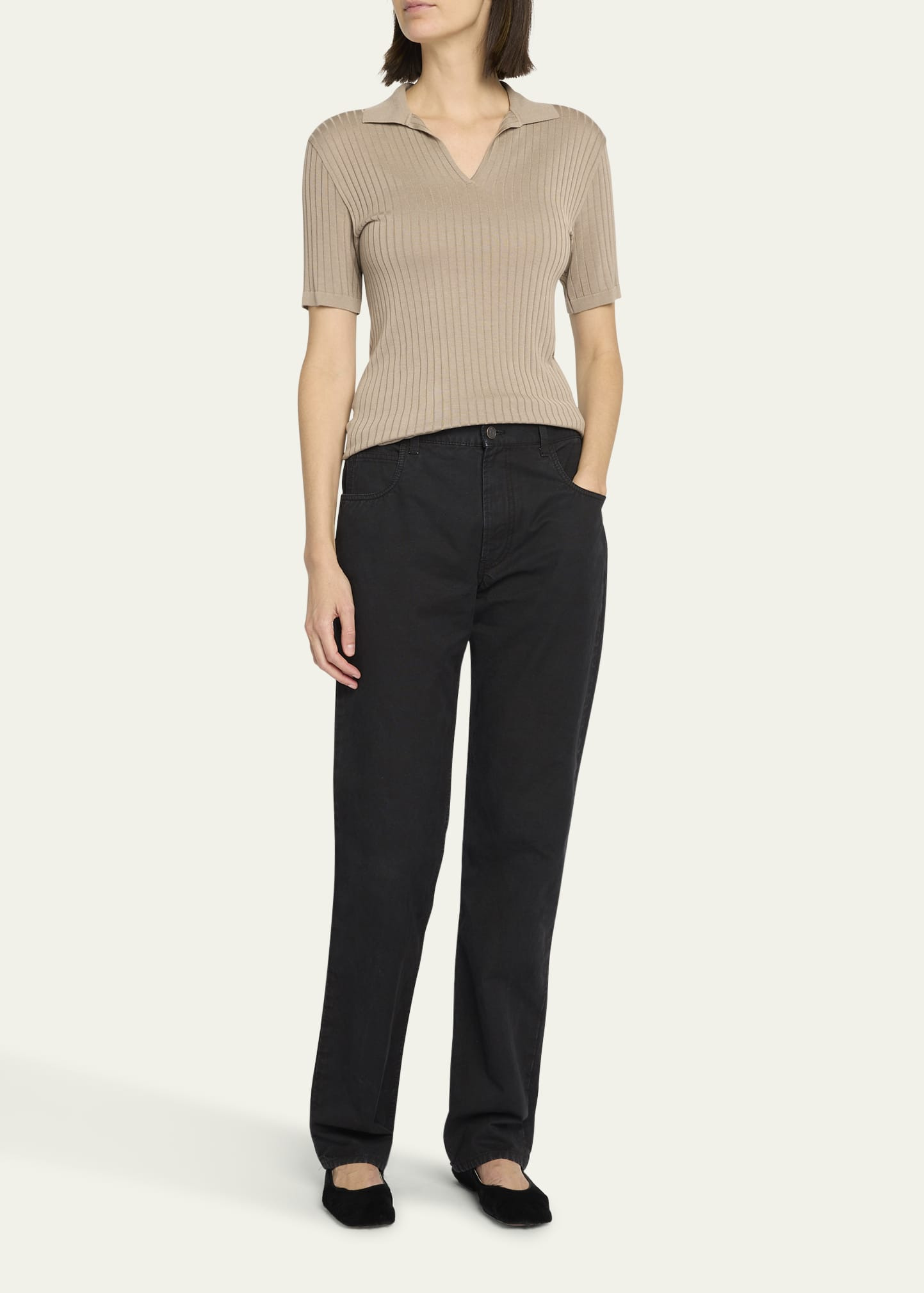 Kaiomi Ribbed Short-Sleeve Top - 2