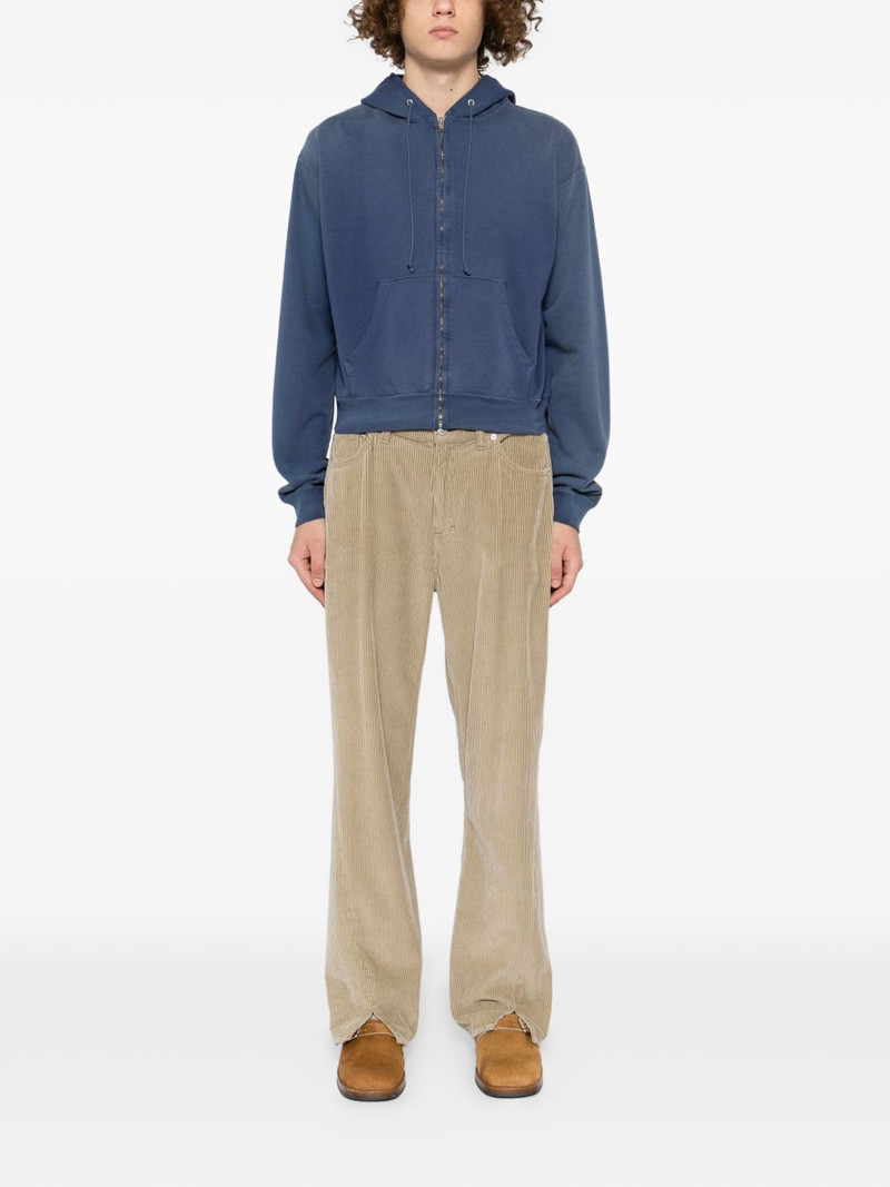 AURALEE pima-cotton dyed zip hoodie outlook