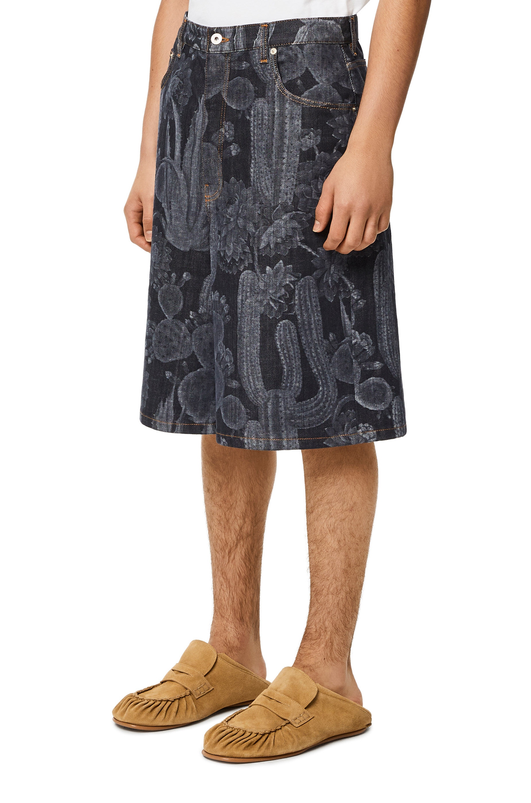 Cactus print shorts in cotton - 3