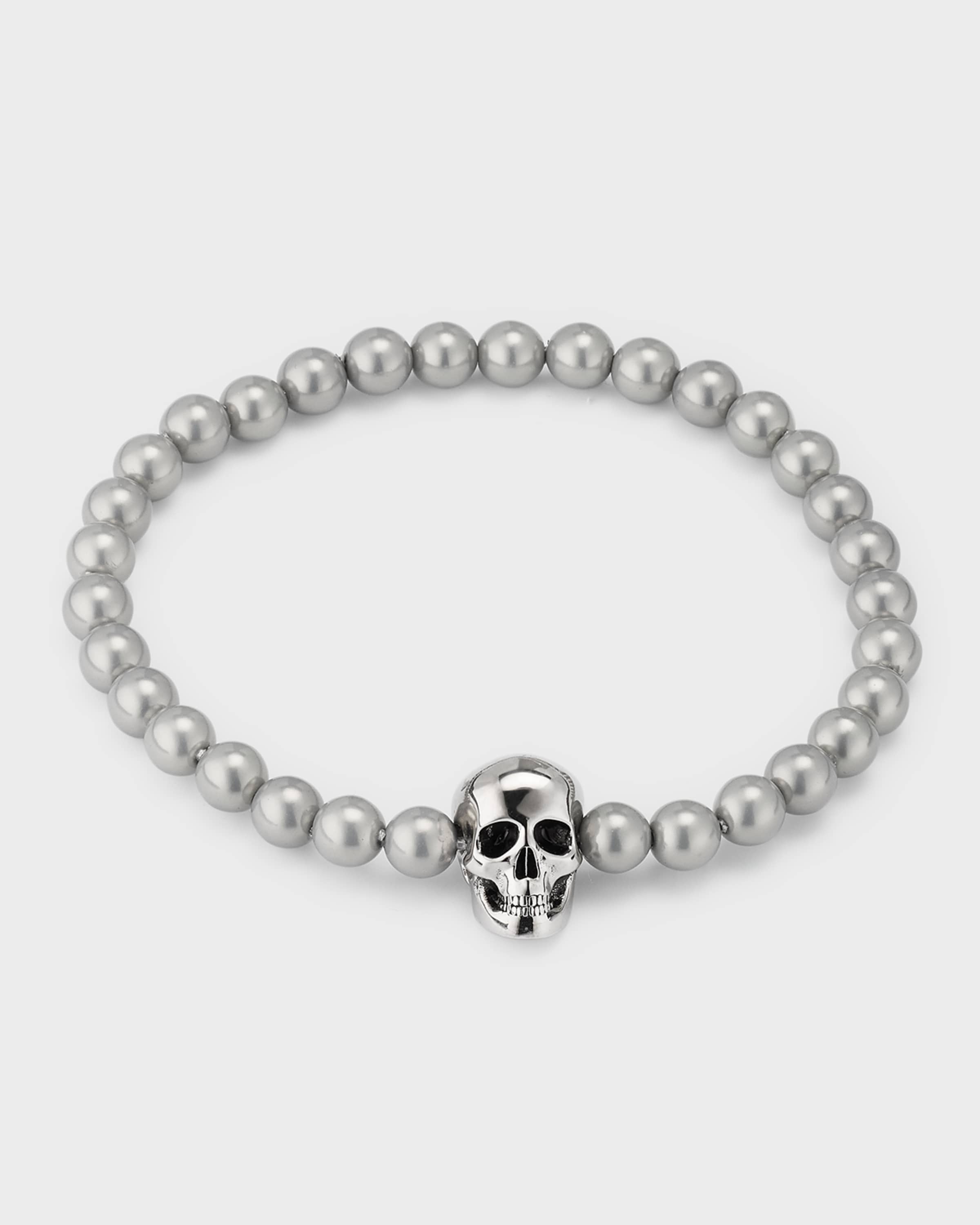 Men's Skull Bead Bracelet - 1
