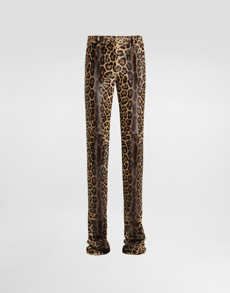 Leopard-print calf trousers 1